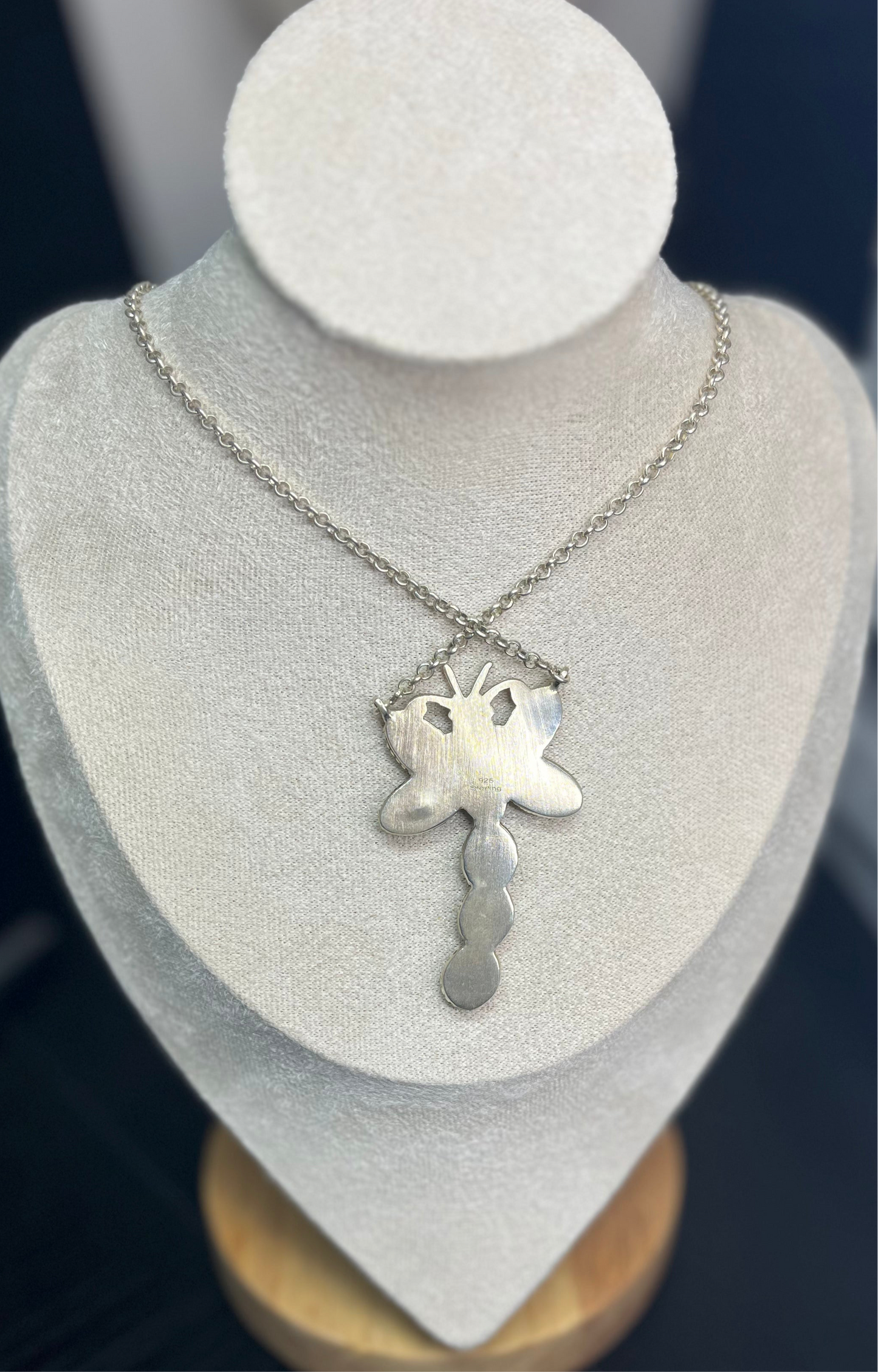 White Buffalo Turquoise Dragonfly Necklace