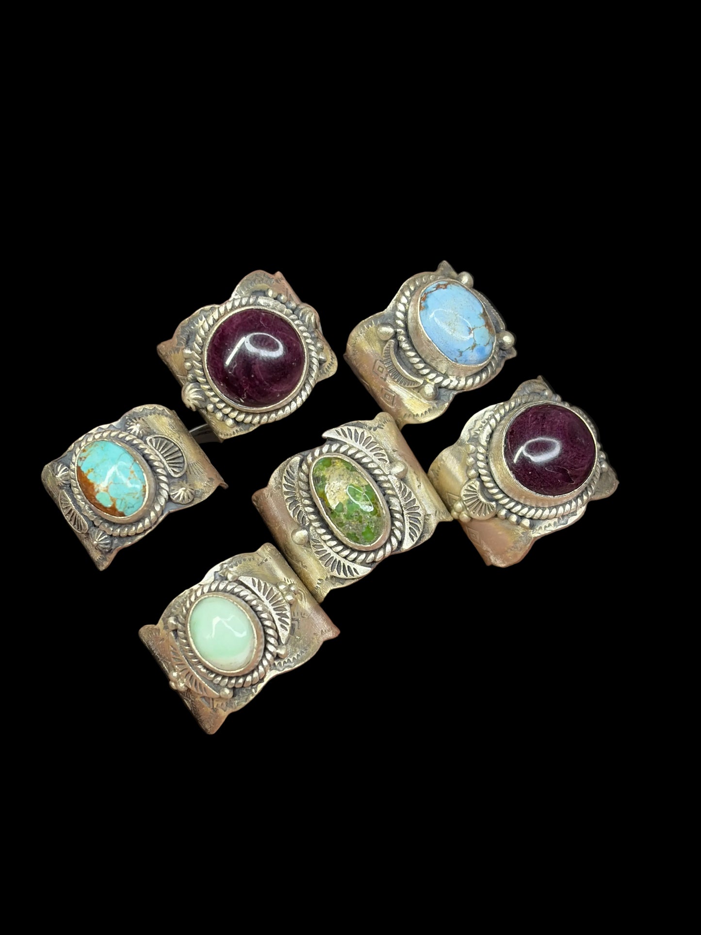 Premium Stone Cigar Band Rings