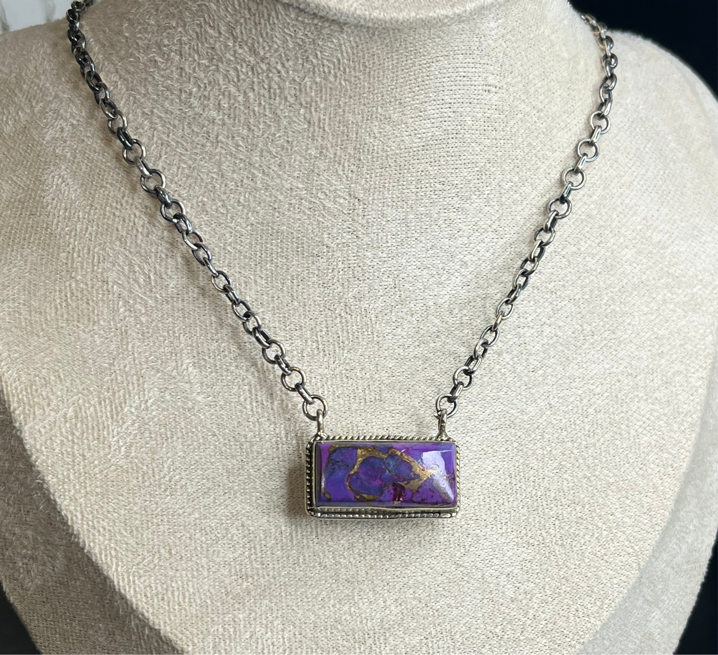 Double-Sided Bar Necklace Sterling Silver