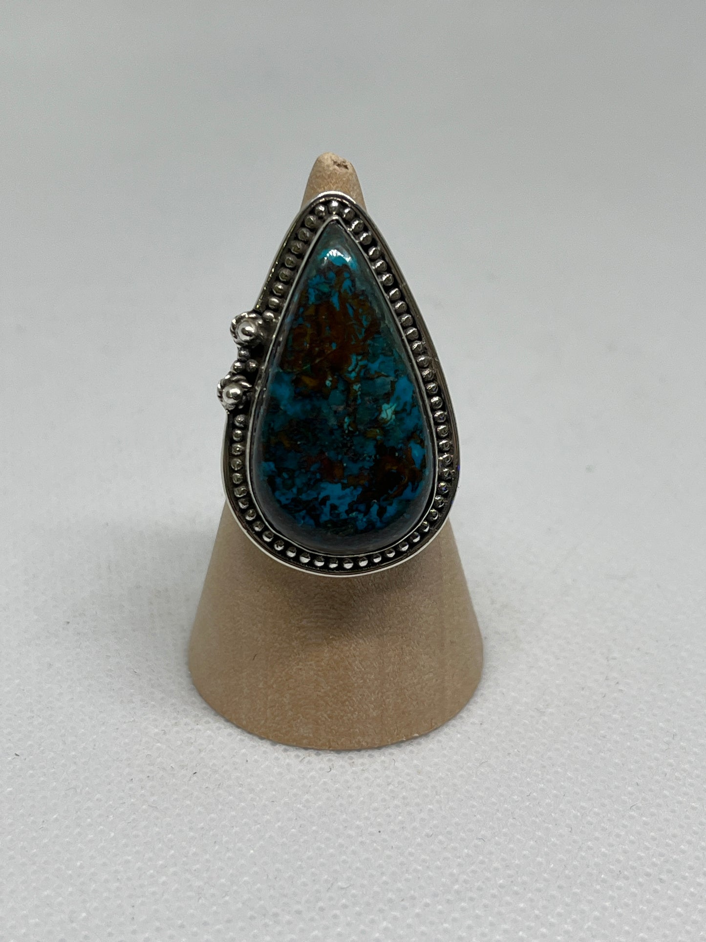 Azurite Malachite Sterling Silver Rings sizes 5-12