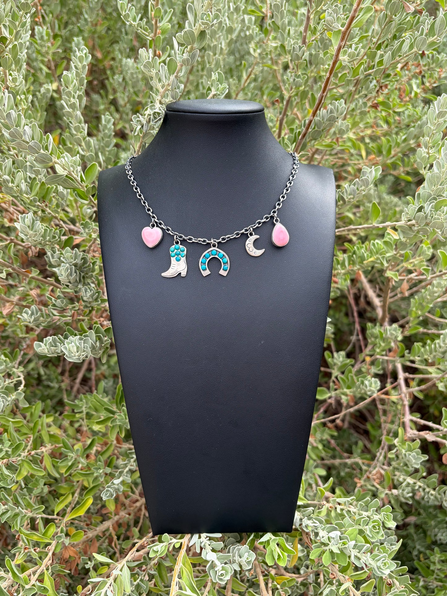 Handcrafted Cowgirl Charm Choker Necklace