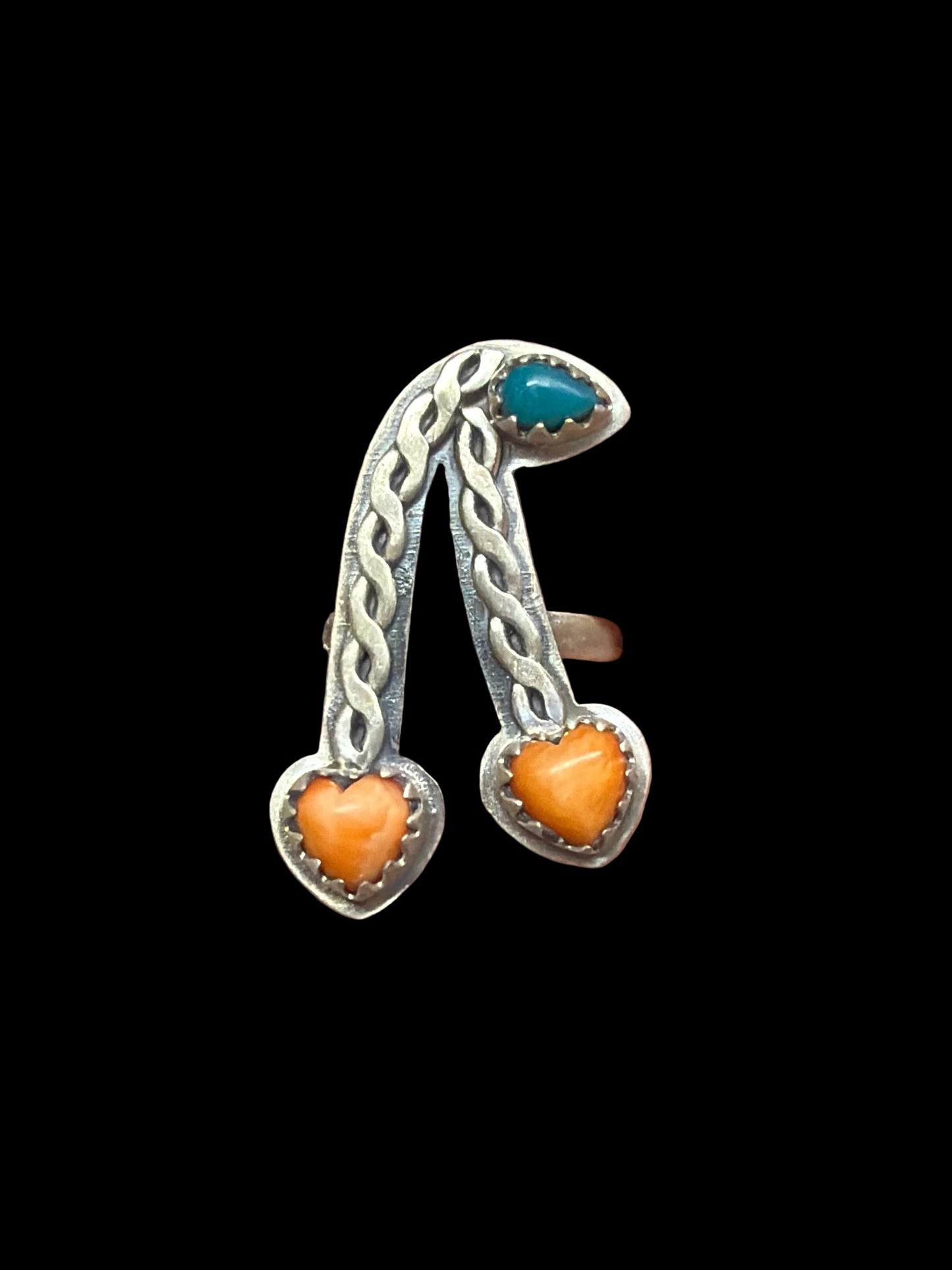 Handcrafted Orange Spiny Cherry Rings