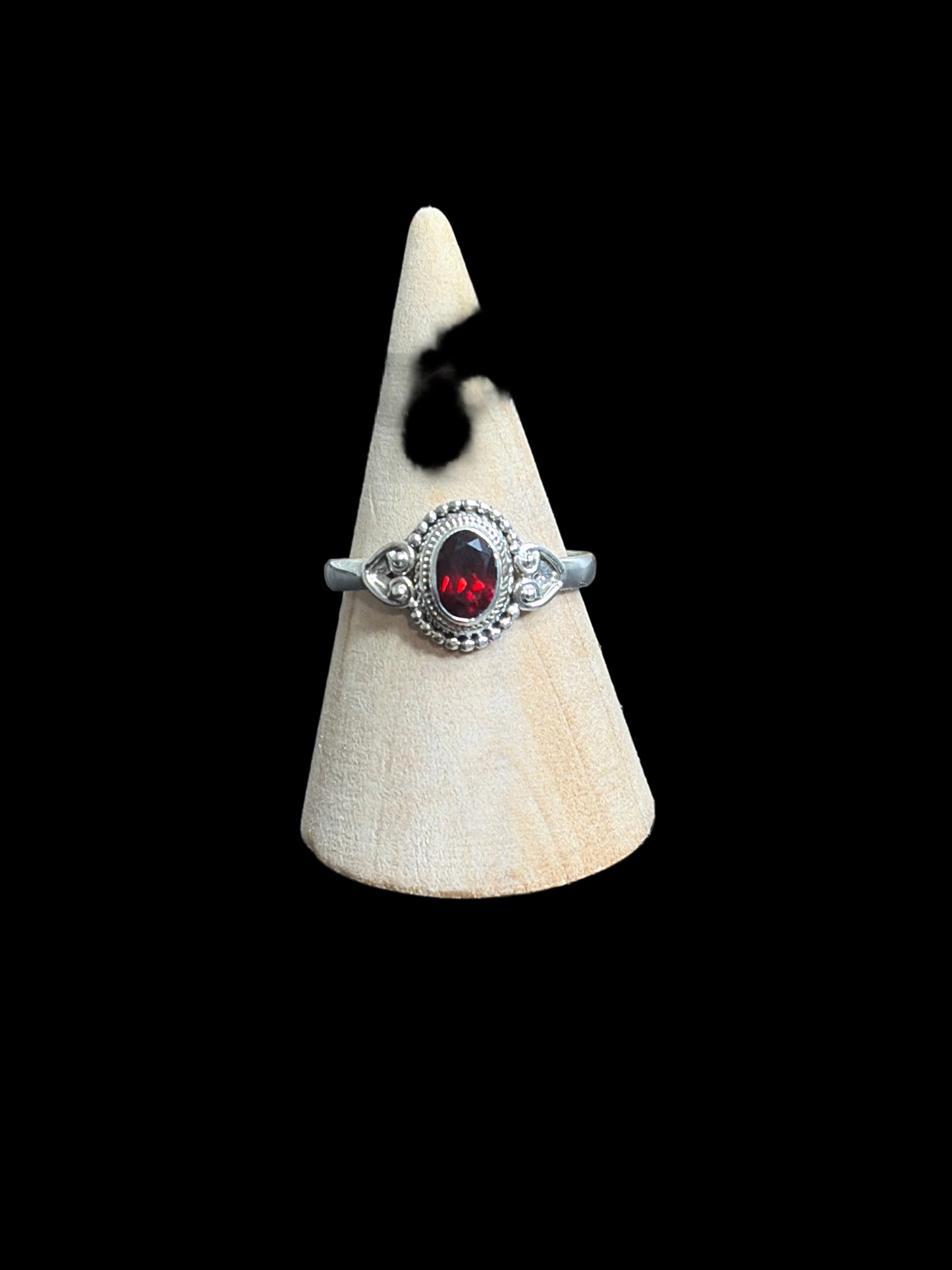 Garnet Sterling Silver Rings