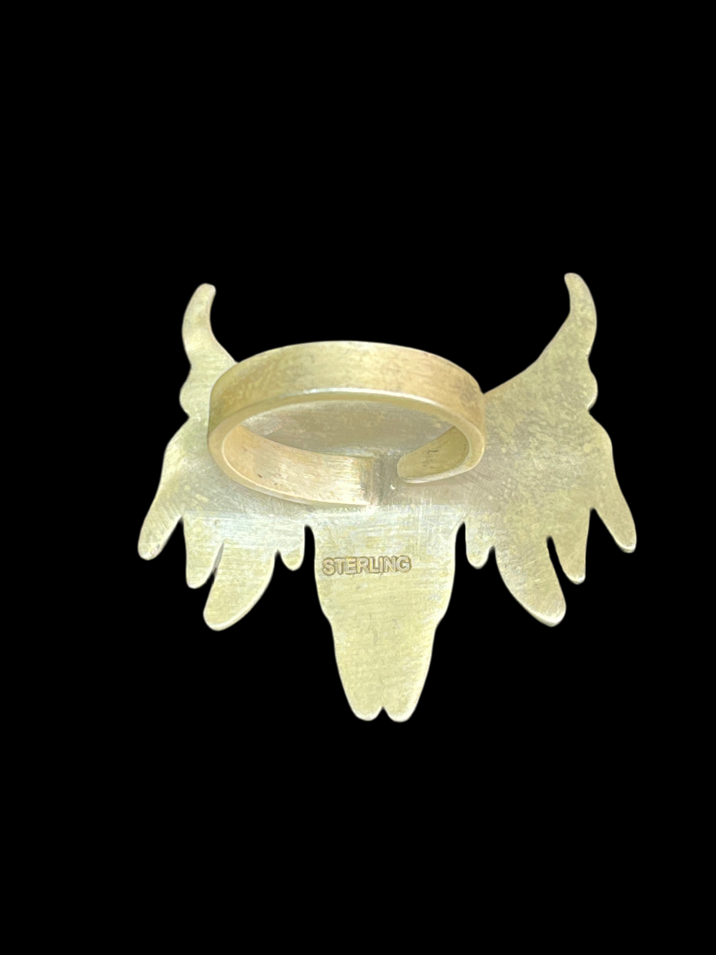 Turquoise Steer Head Ring - Adjustable