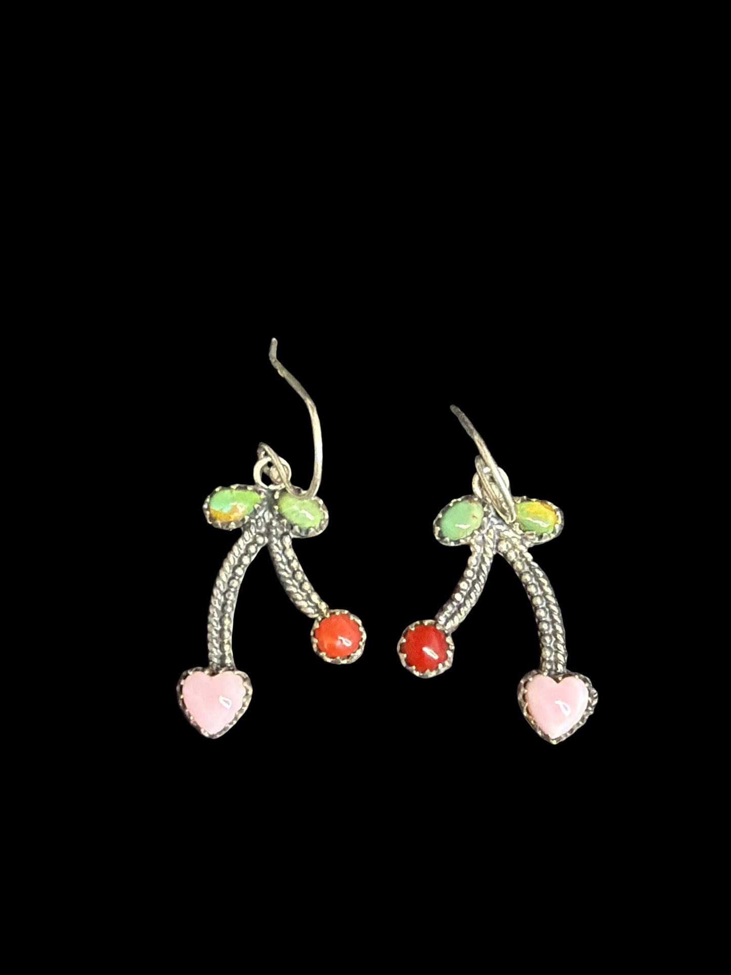 Handcrafted Multi-Stone Cherry Earrings