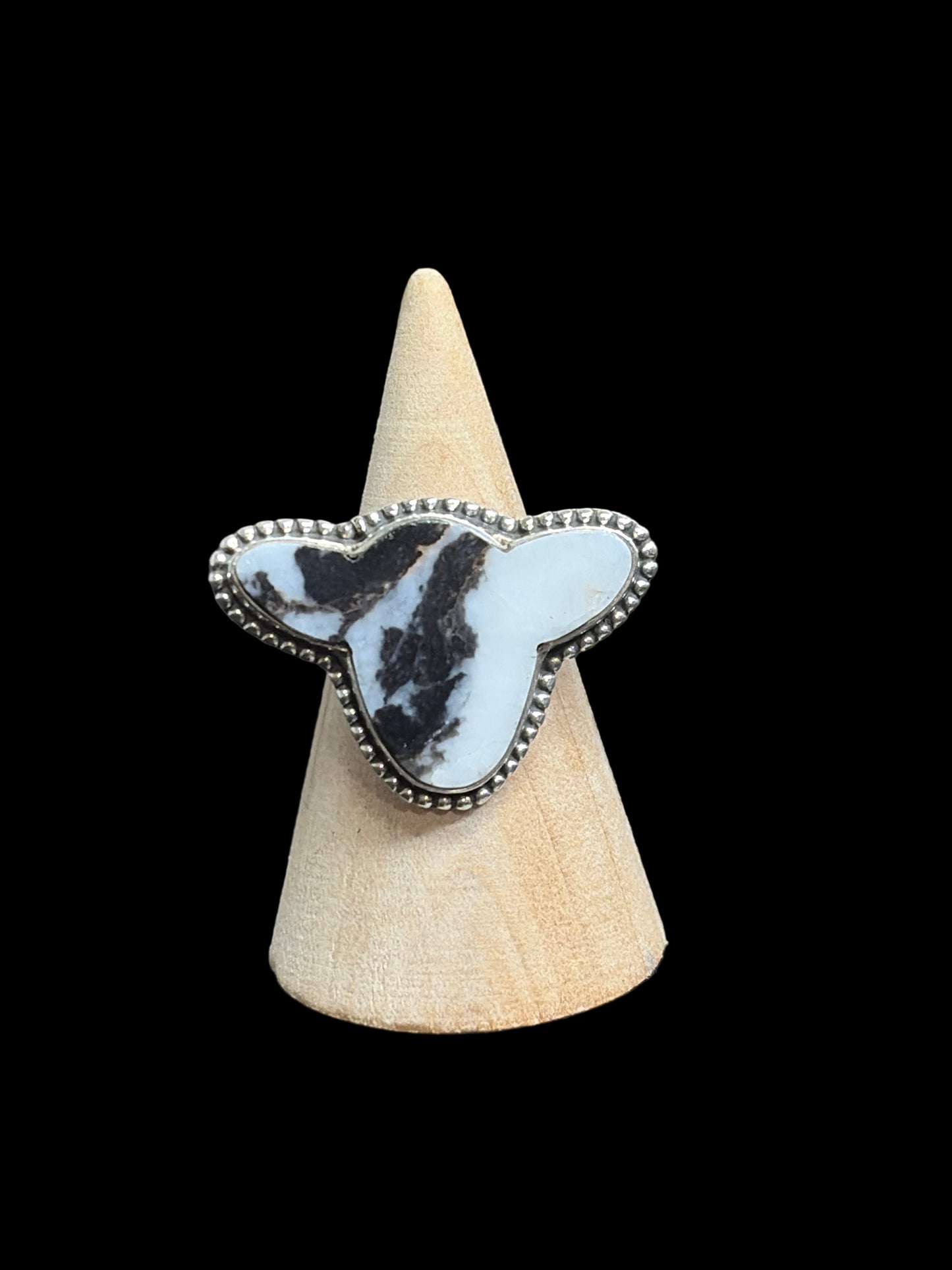 Steer Head Natural Stone Rings