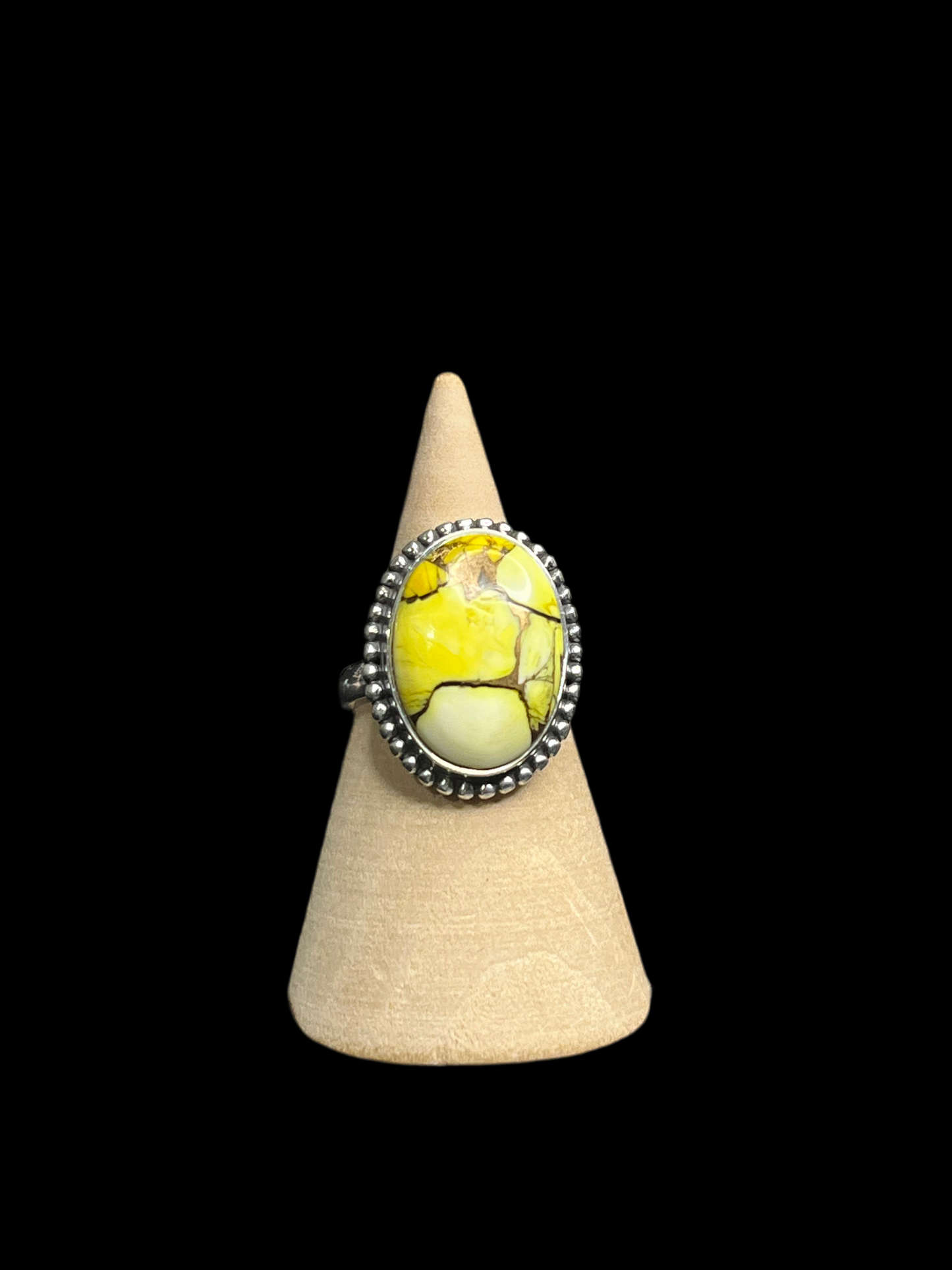 Honey Dahlia Sterling Silver Ring - size 7