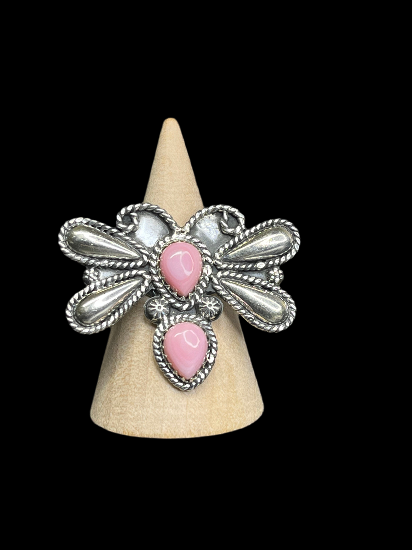 Pink Queen Conch Handmade Ring - size 9