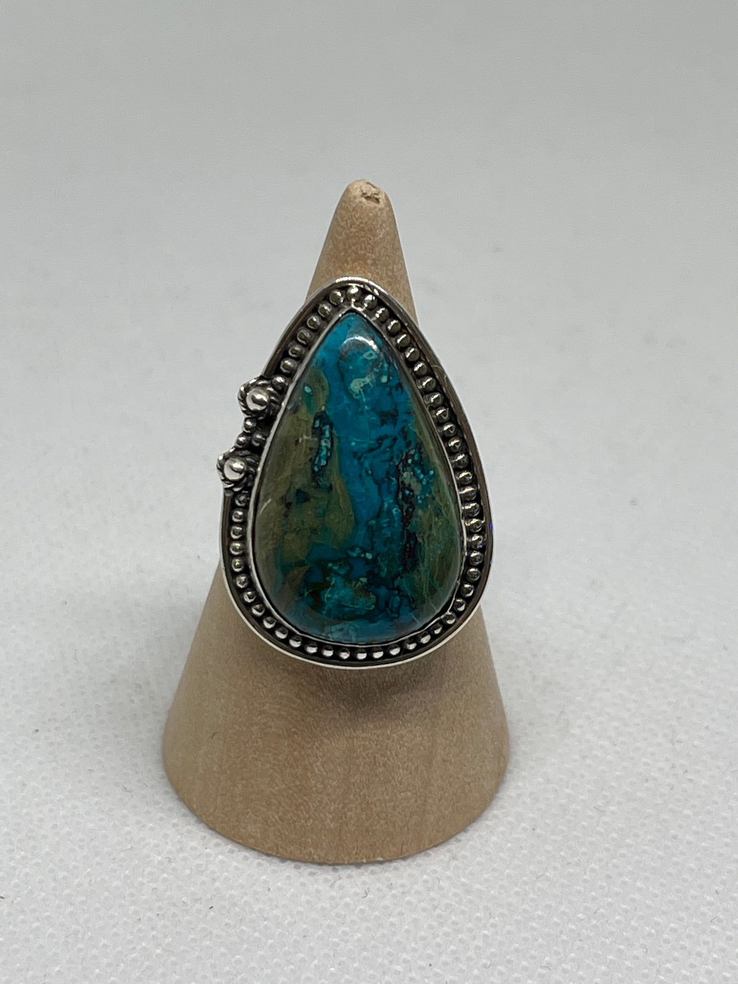 Azurite Malachite Sterling Silver Rings sizes 5-12