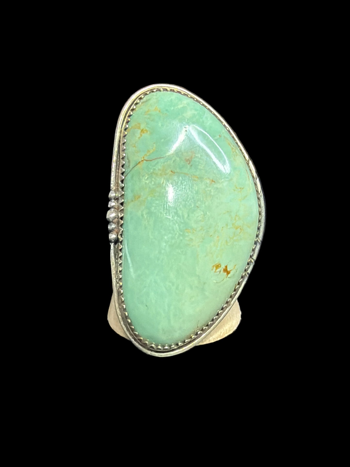 Green Turquoise Statement Ring - size 9.5