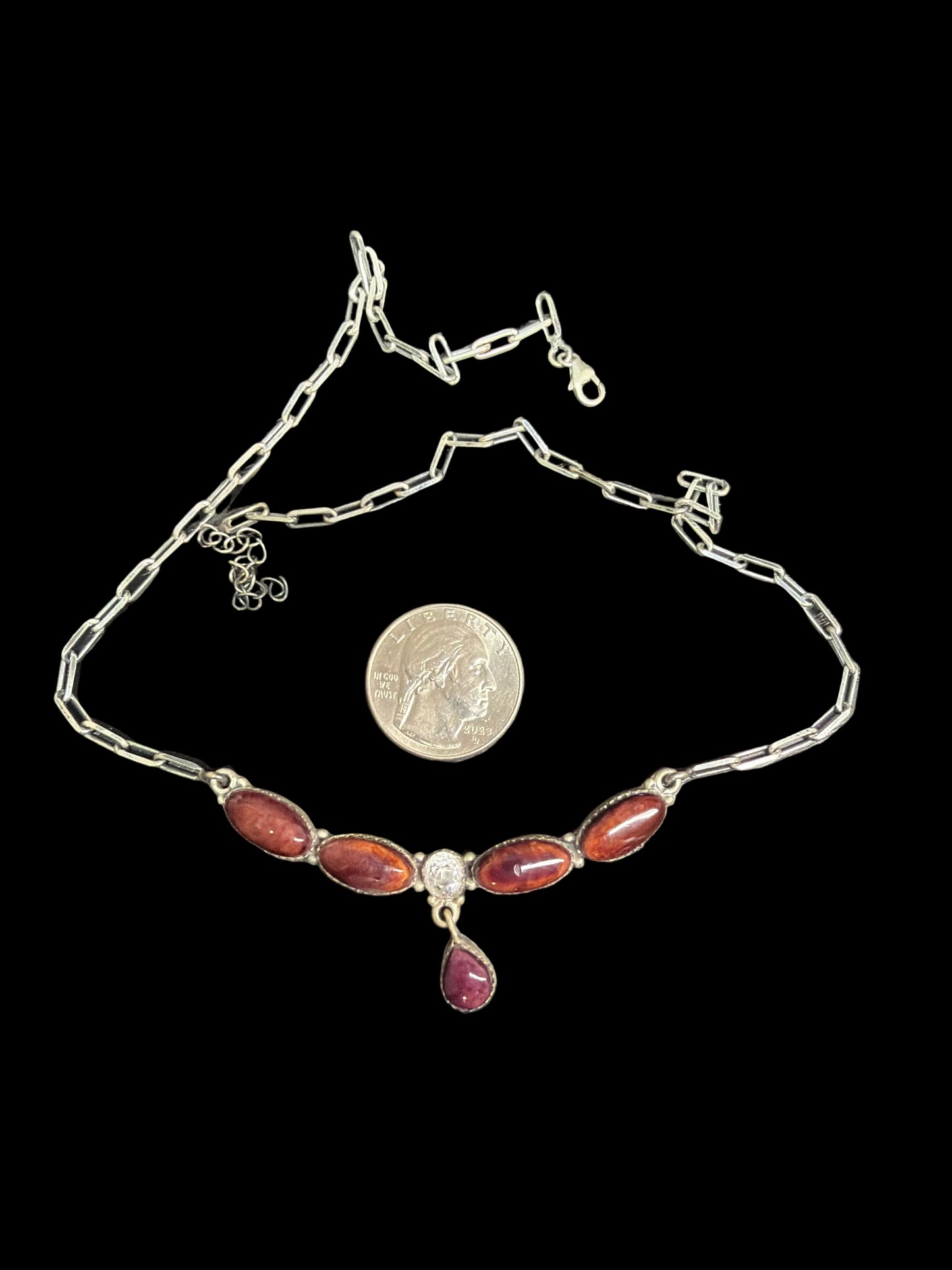 Purple Spiny & CZ Necklace