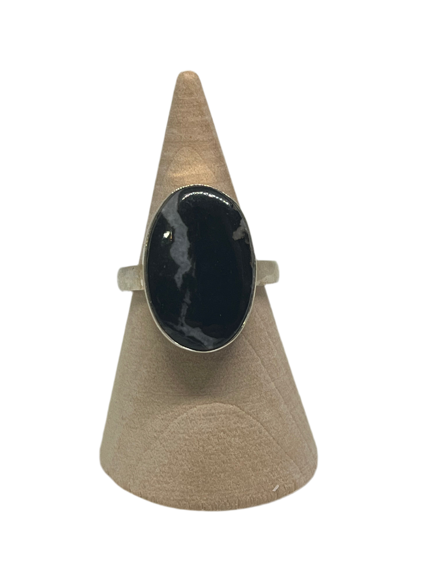 White Buffalo Sterling Silver Ring - Size 8.75