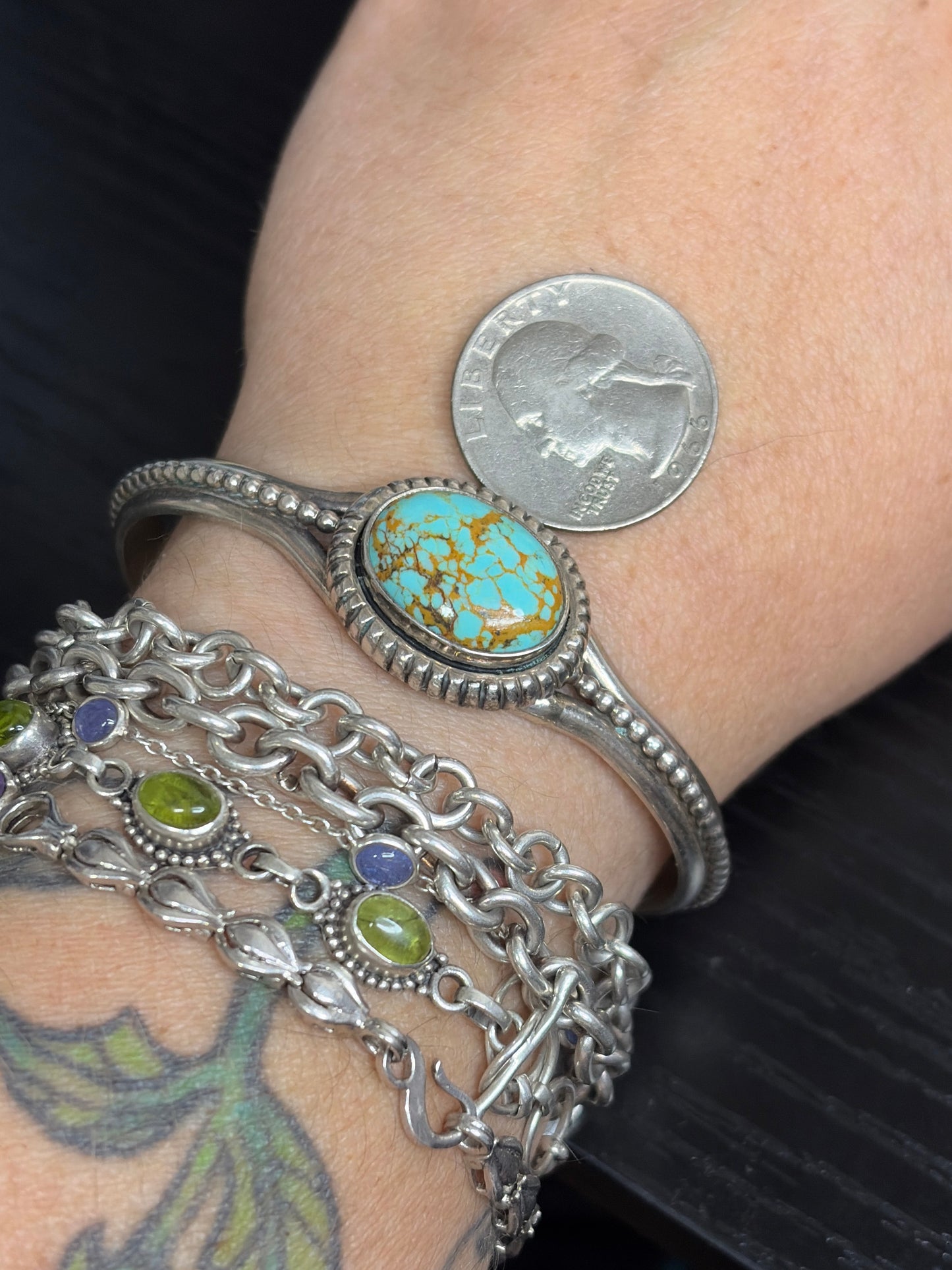 VTG Carol Felley Turquoise Cuff Bracelet