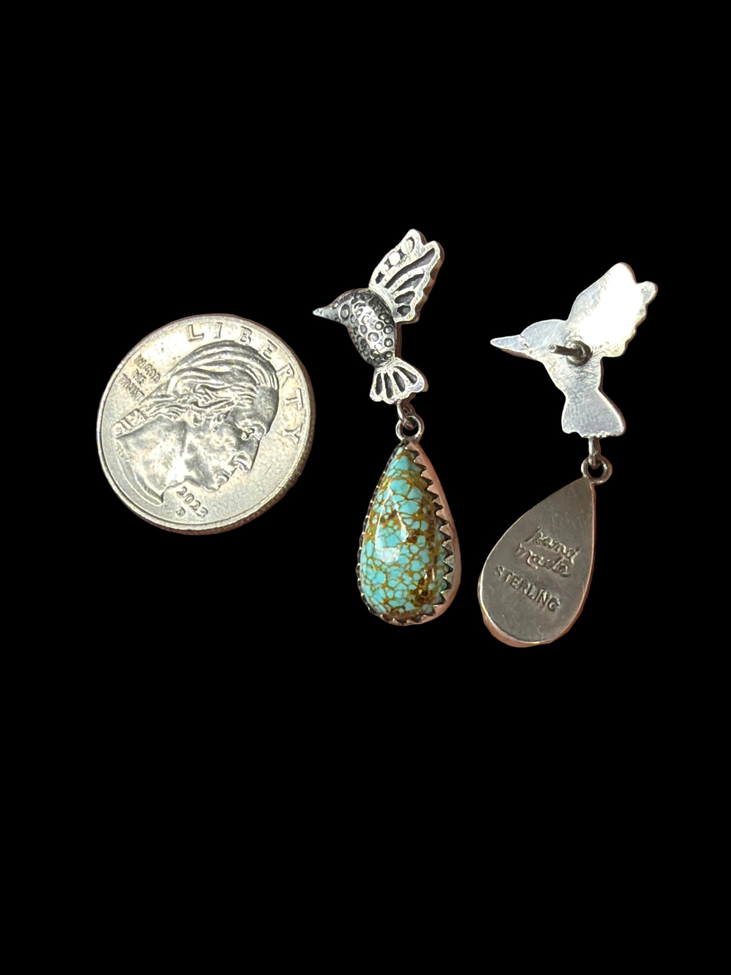 Handcrafted Hummingbird Drop Earrings