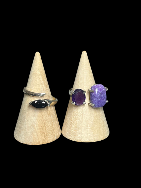Bypass/Adjustable Gemstone Rings