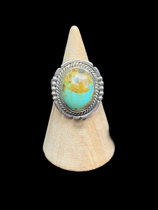 Stunning Blackjack Turquoise Ring - adjustable