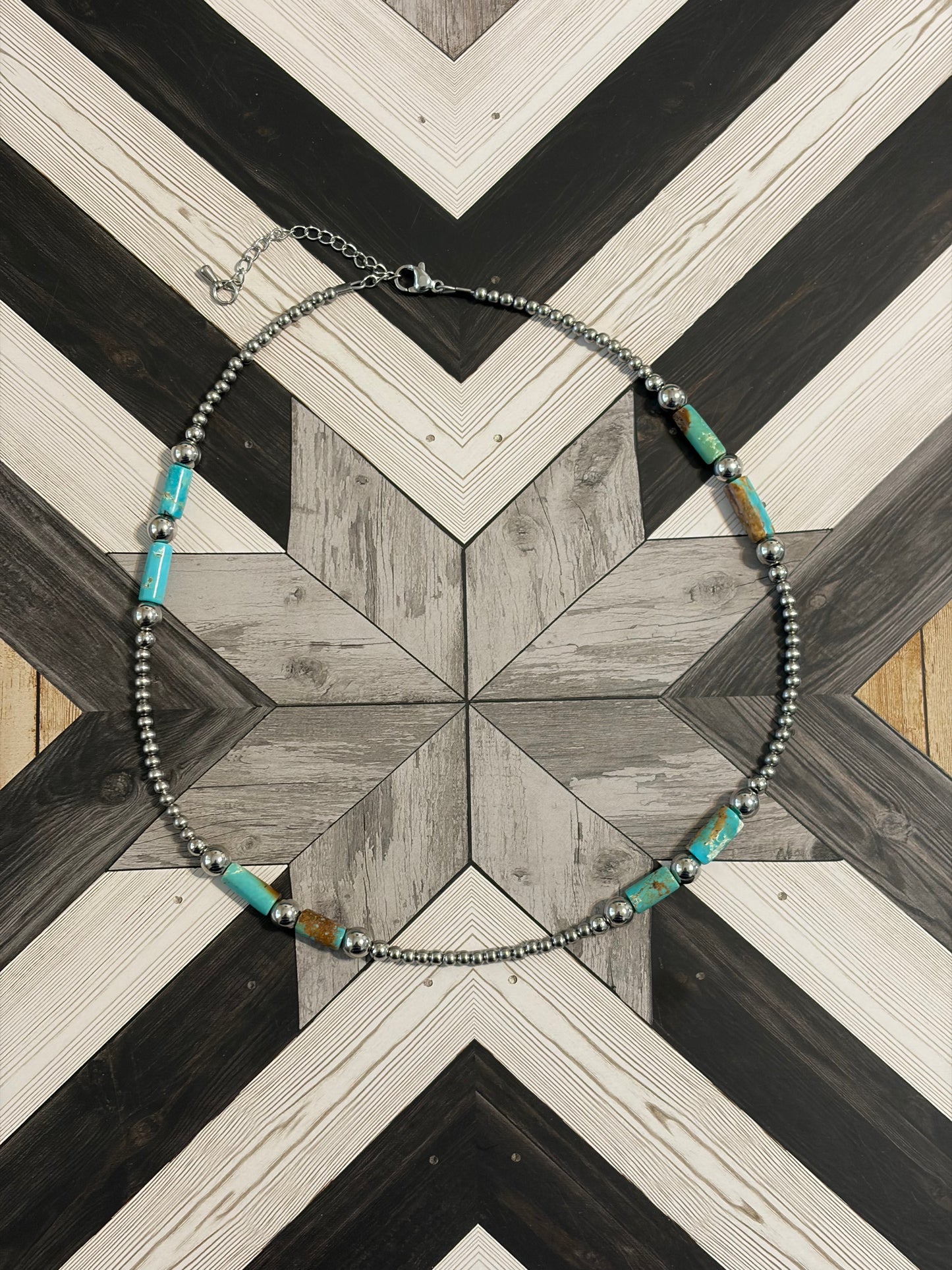 Kingman & Desert Steel Choker Necklace