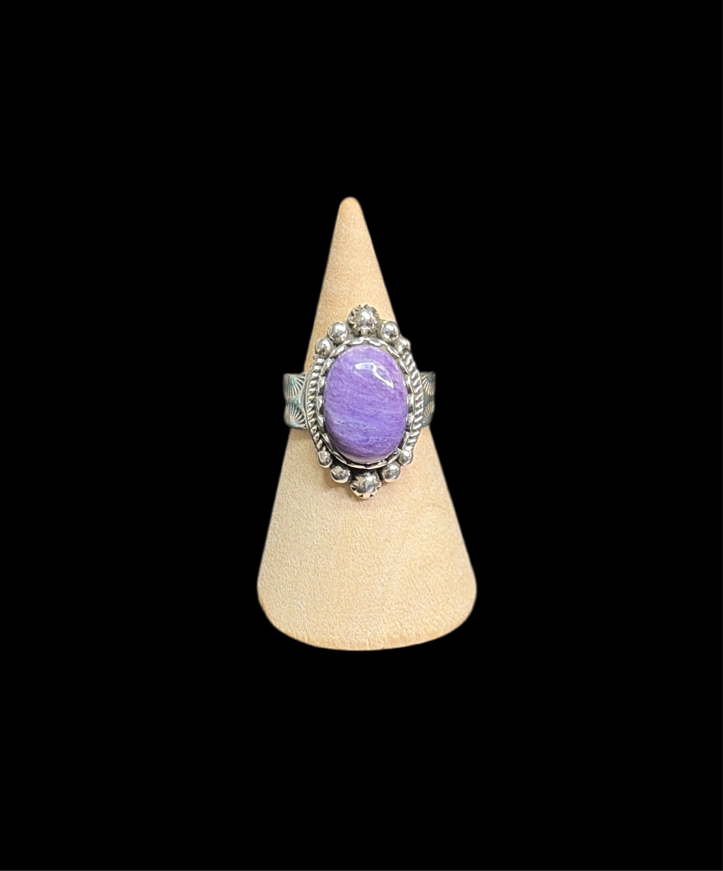 Genuine Charoite Rings