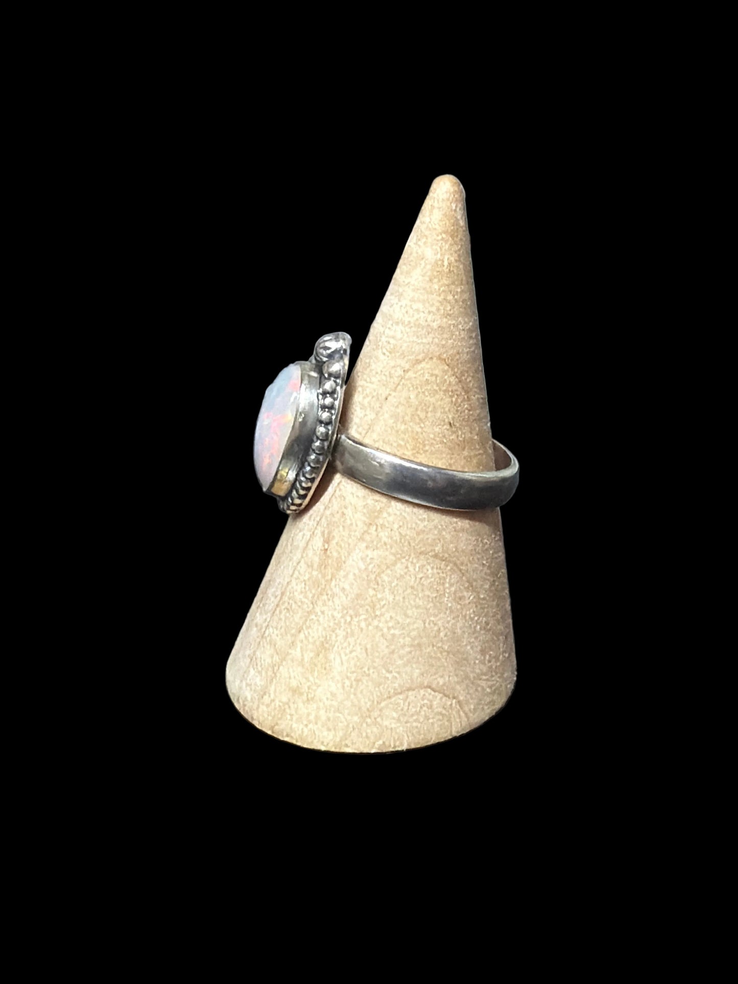 Handcrafted Ethiopian Opal Ring - size 8