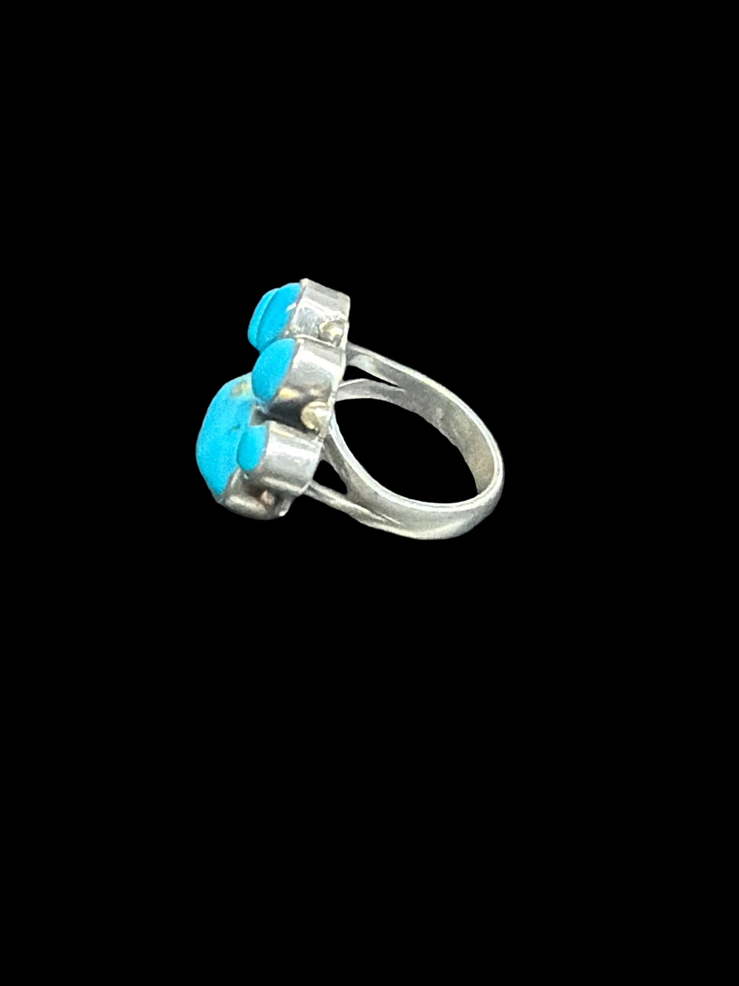 Handcrafted Kingman Turquoise Paw Ring - size 5.5