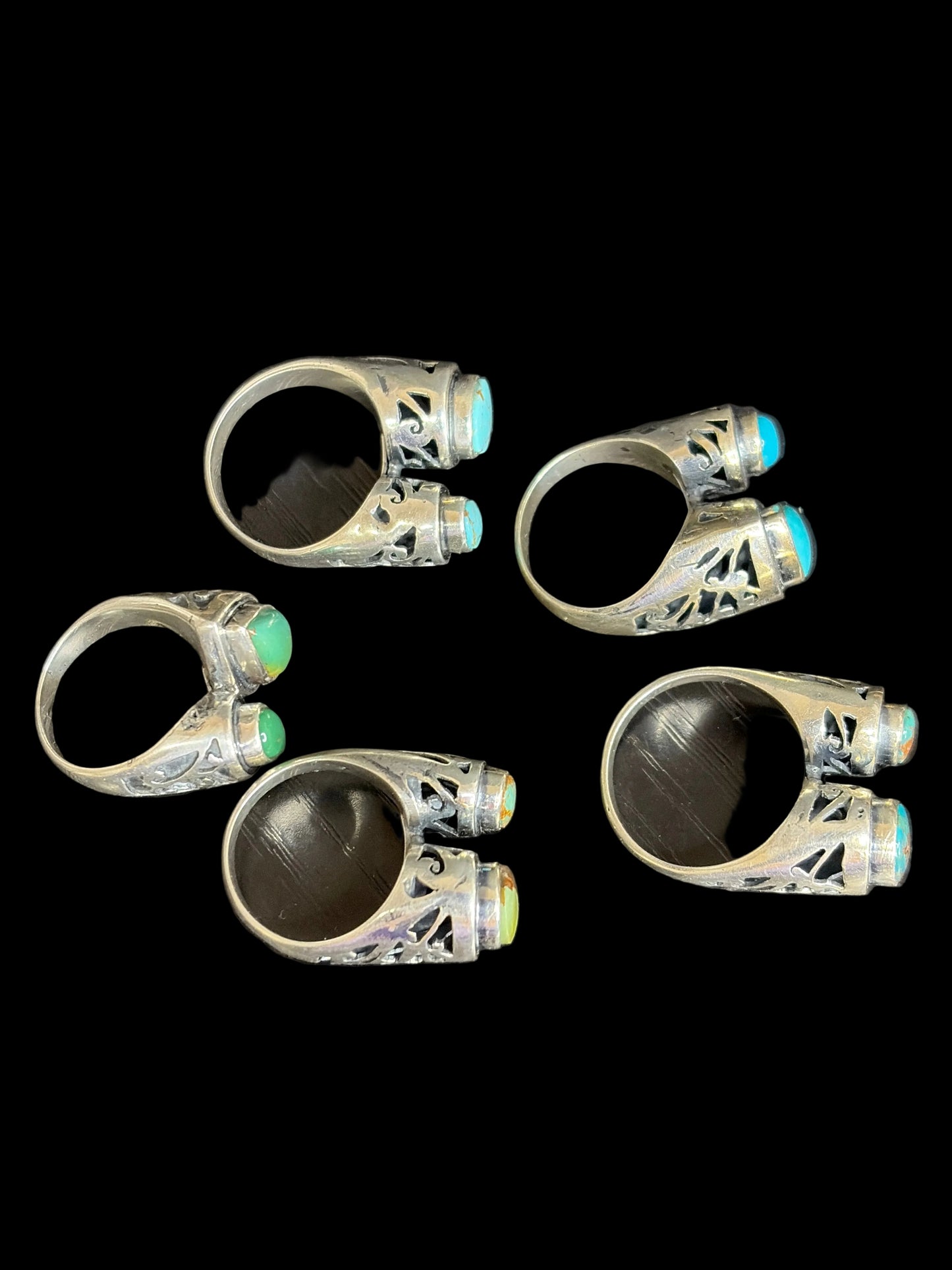 Intricate Handcrafted Turquoise Rings
