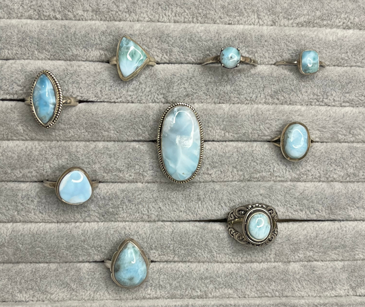 Larimar Statement Rings