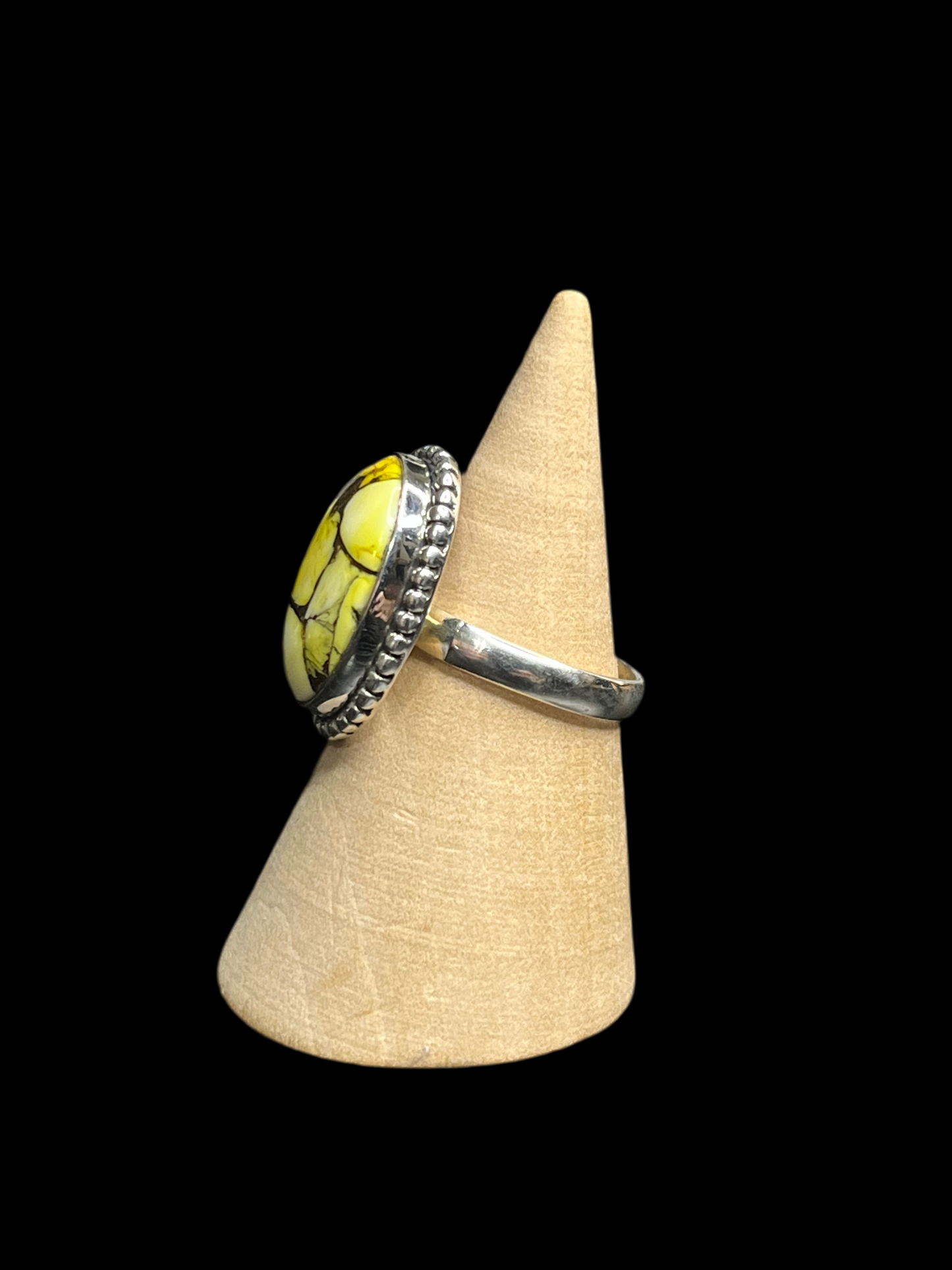 Honey Dahlia Sterling Silver Ring - size 7