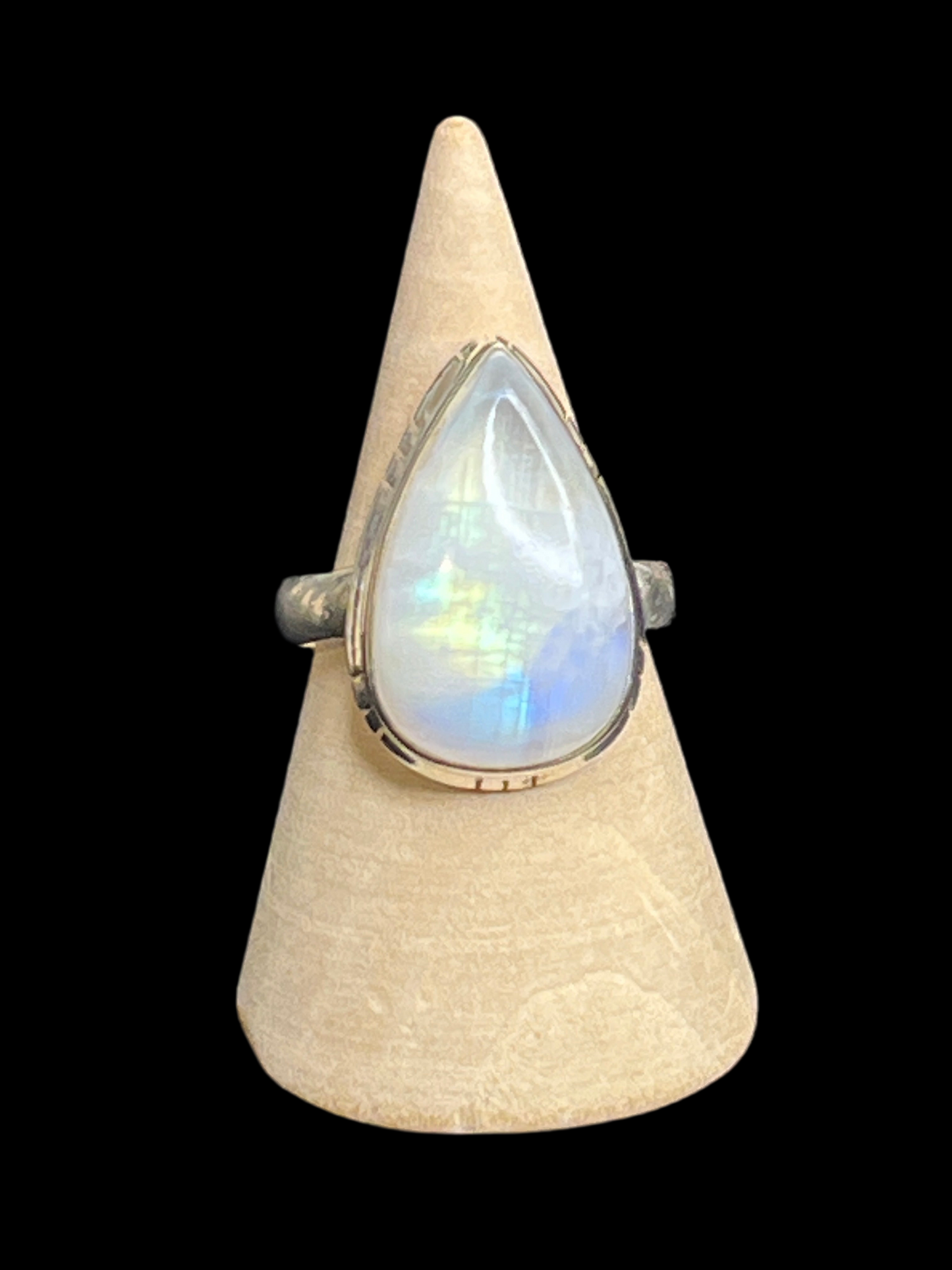Rainbow Moonstone Sterling Silver Rings