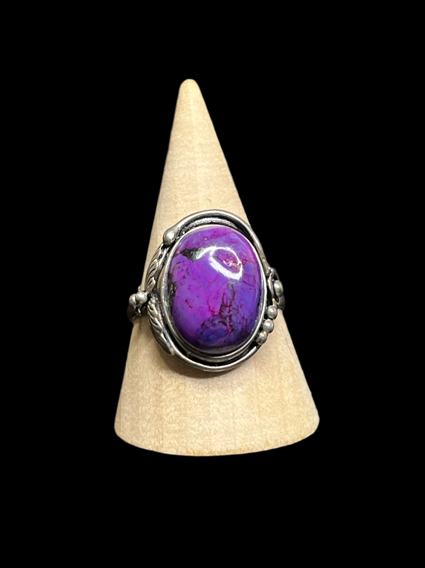 Purple Mojave Sterling Silver Ring - size 12
