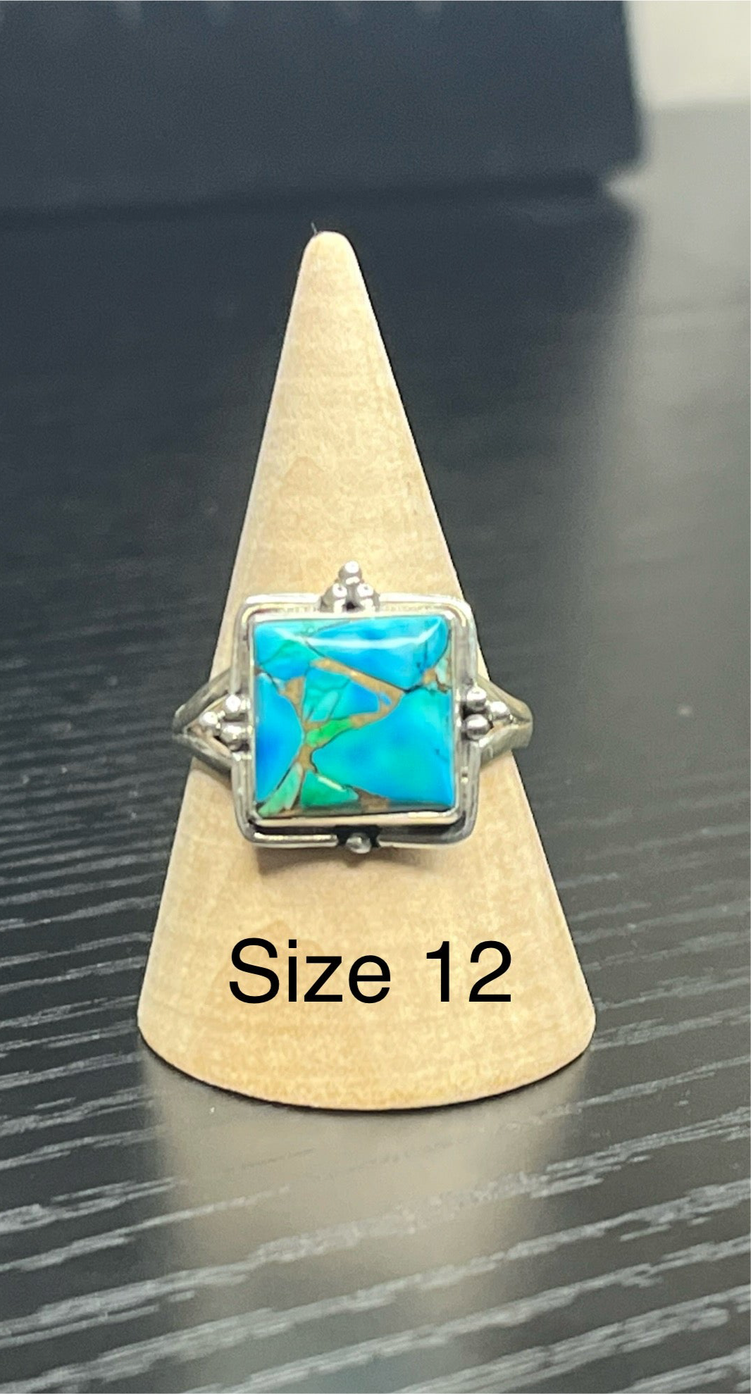 Peacock Dahlia Sterling Silver Rings