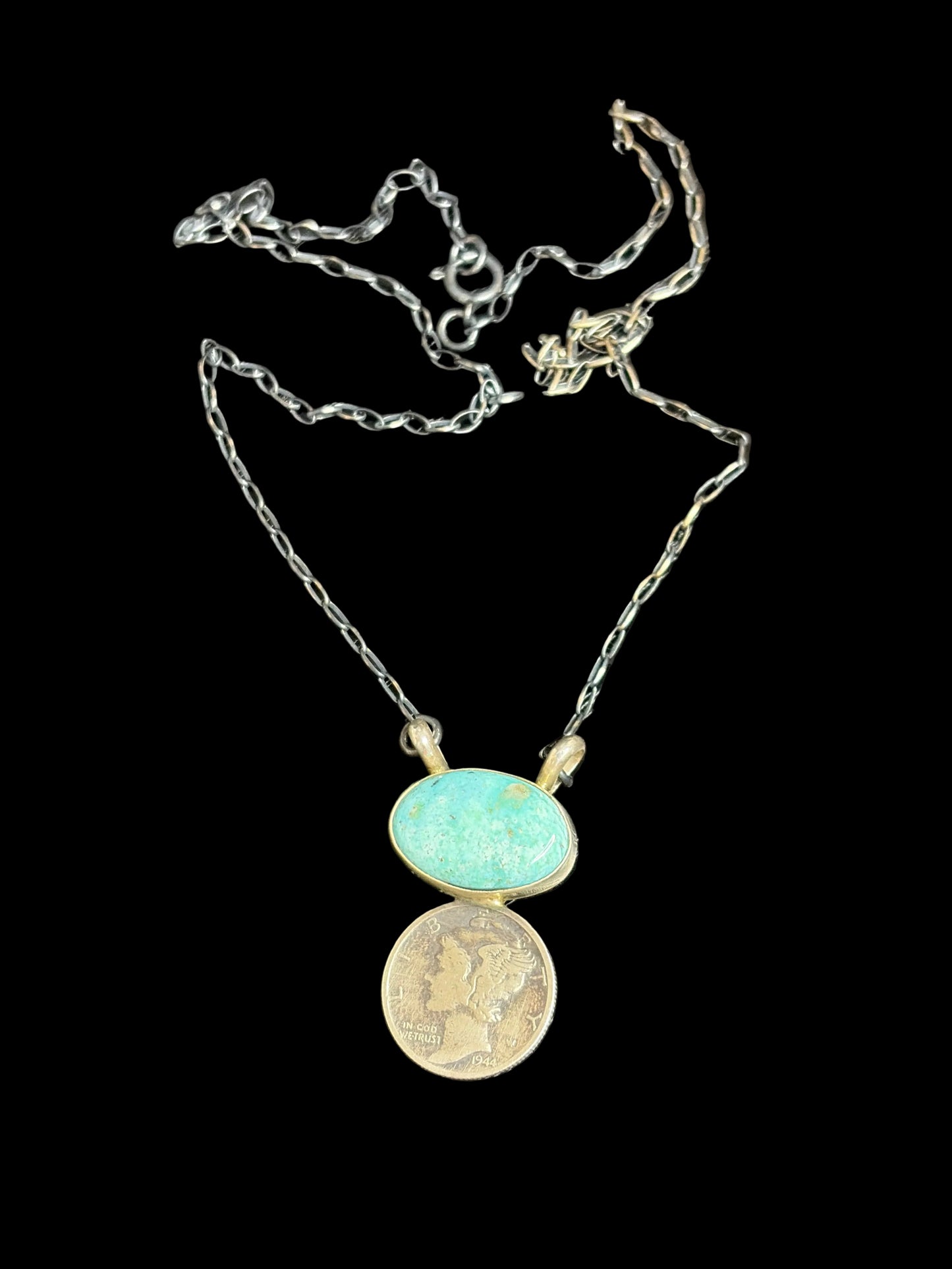 Navajo - Keith Henry Mercury Dime Necklaces