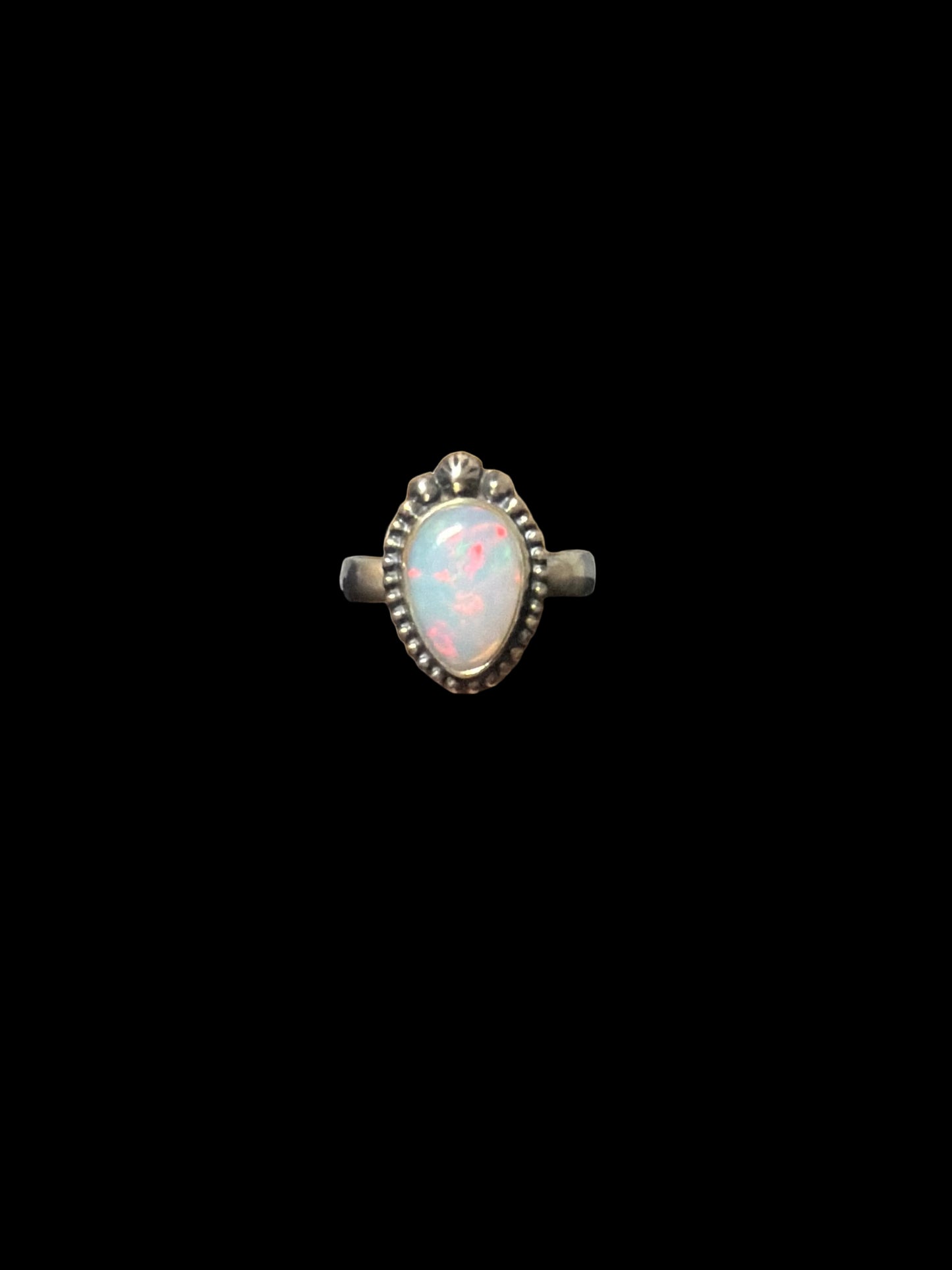 Handcrafted Ethiopian Opal Ring - size 8