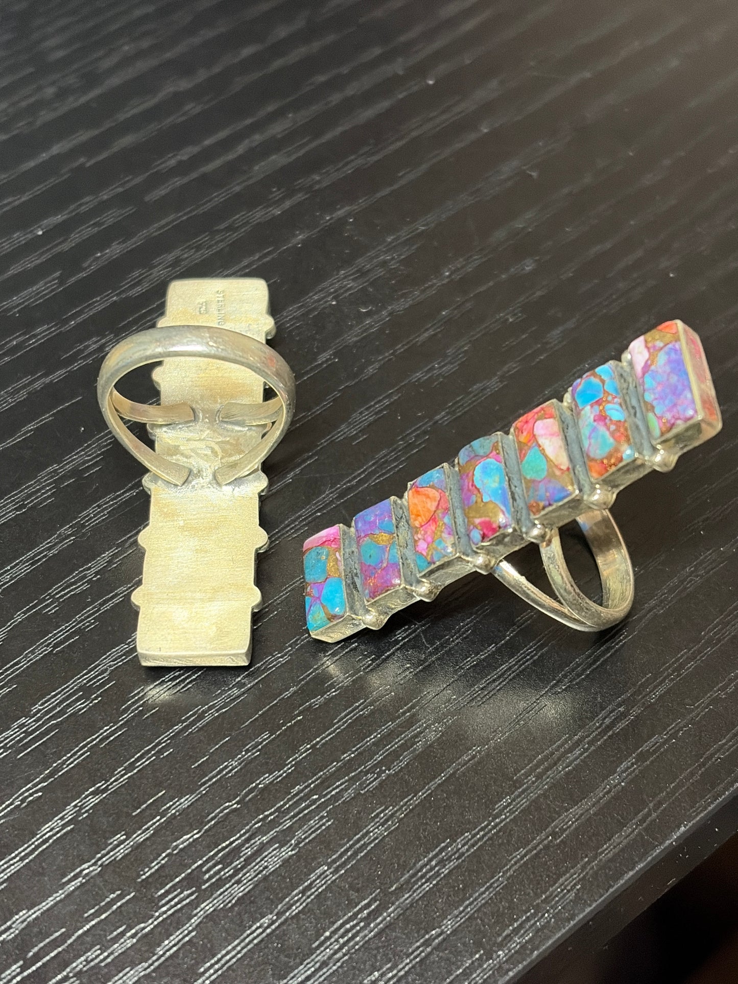 Pink Dahlia Statement Rings - size 8