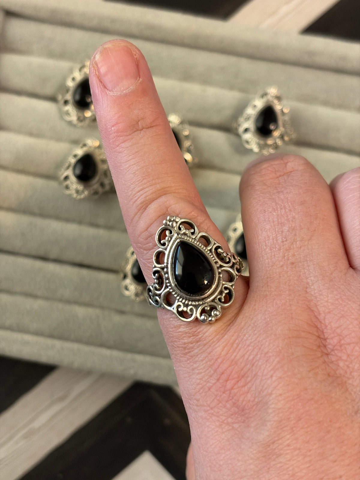 Black Onyx Statement Rings