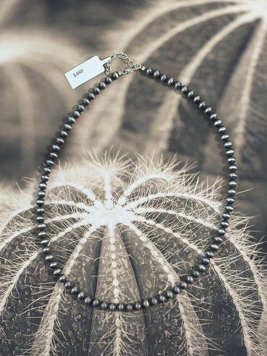 6mm Machine Made Sterling Pearl Necklace