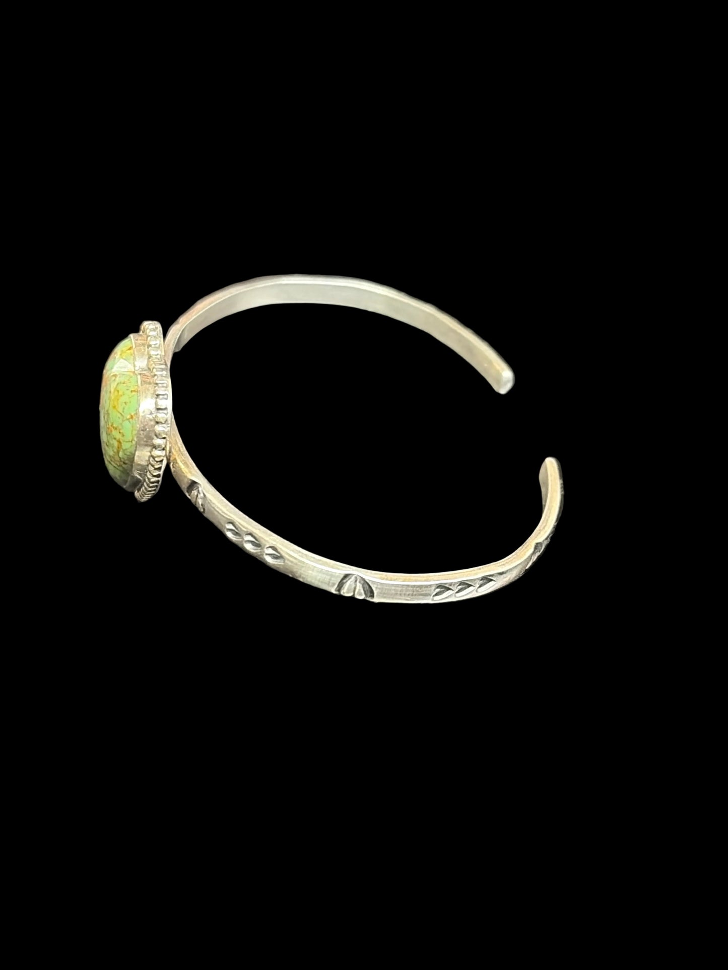 Handcrafted Green Kingman Turquoise Cuff Bracelet