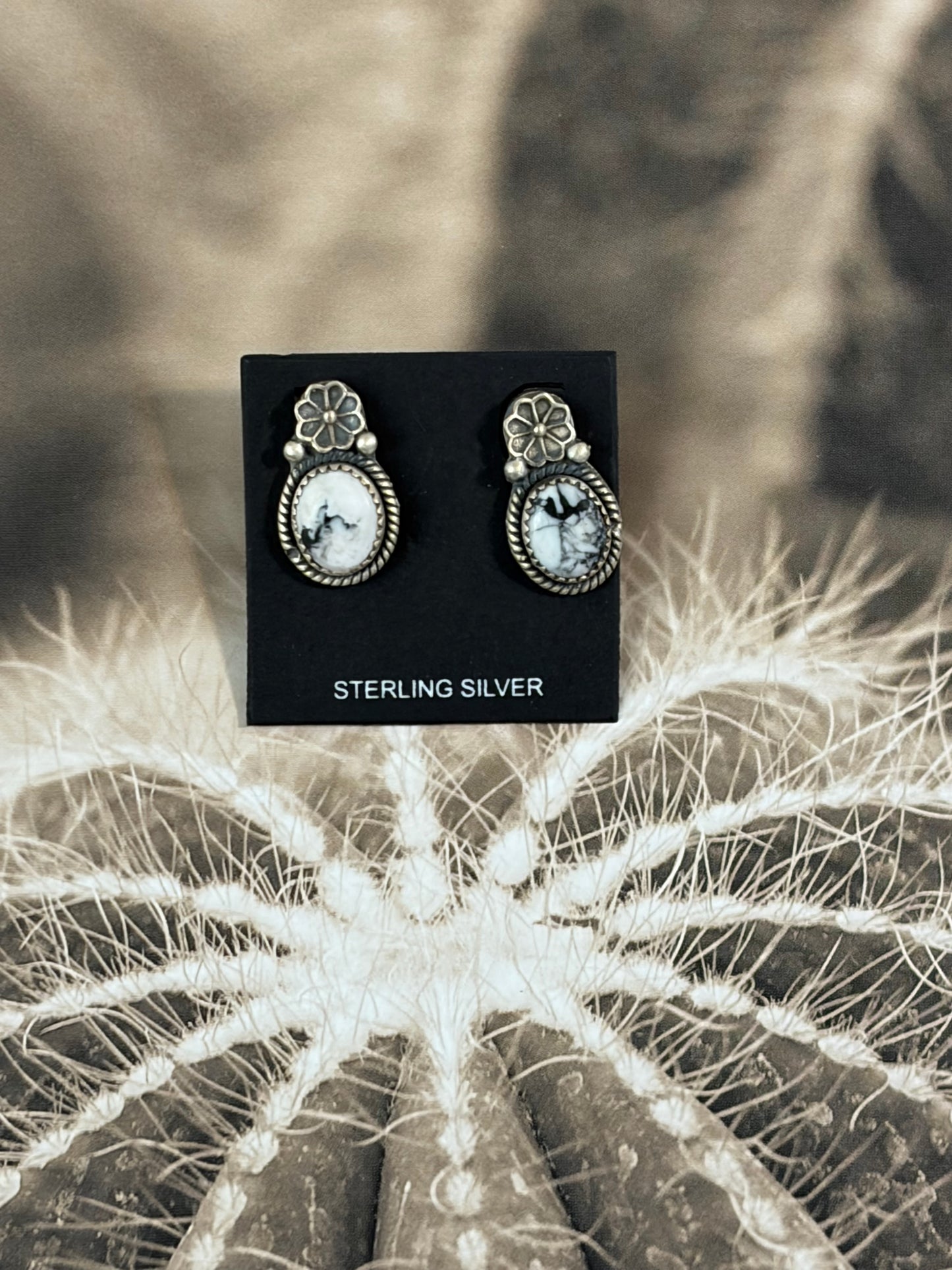 Desert Flower Stud Earrings