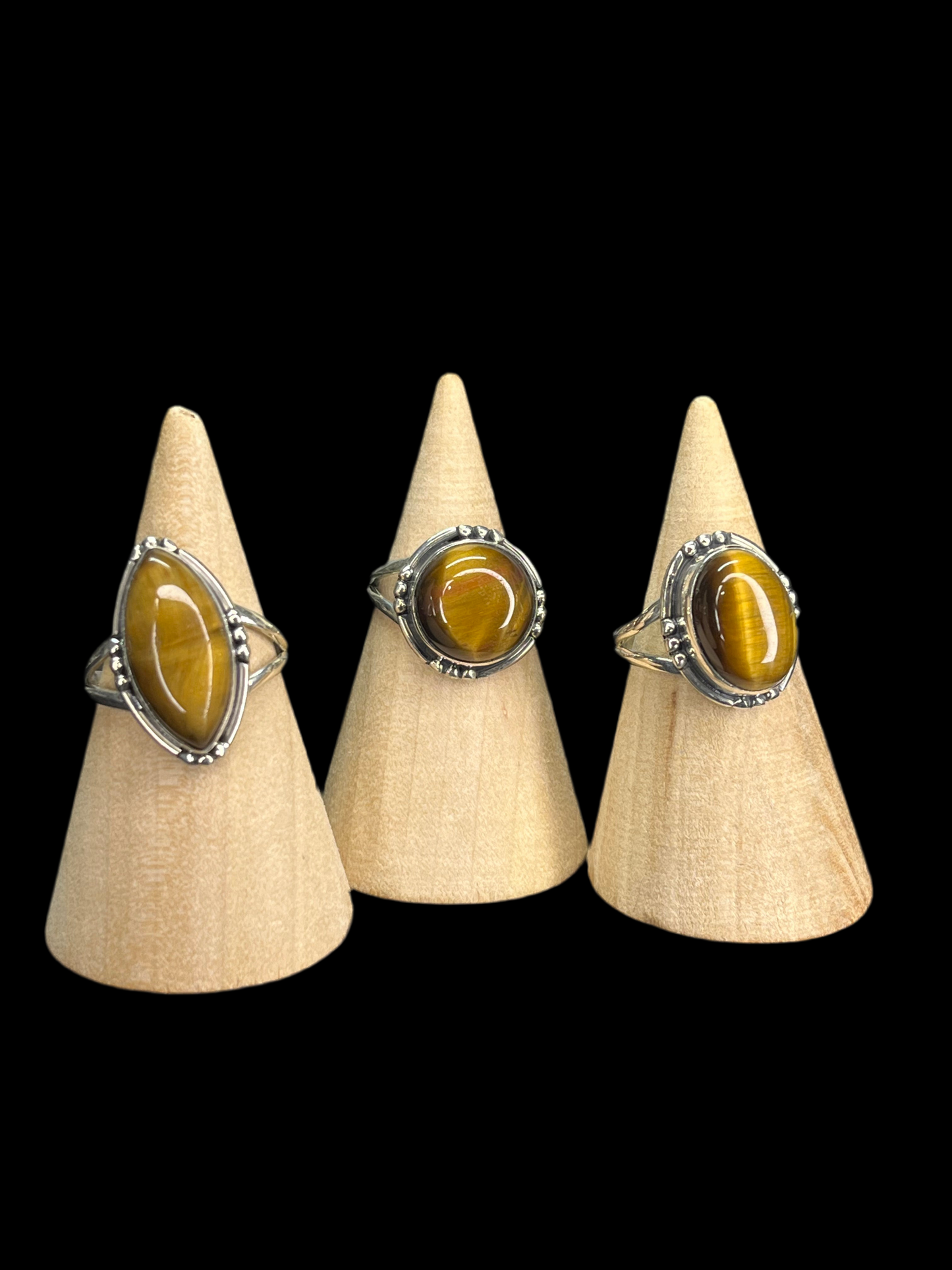 Tiger Eye Sterling Silver Rings