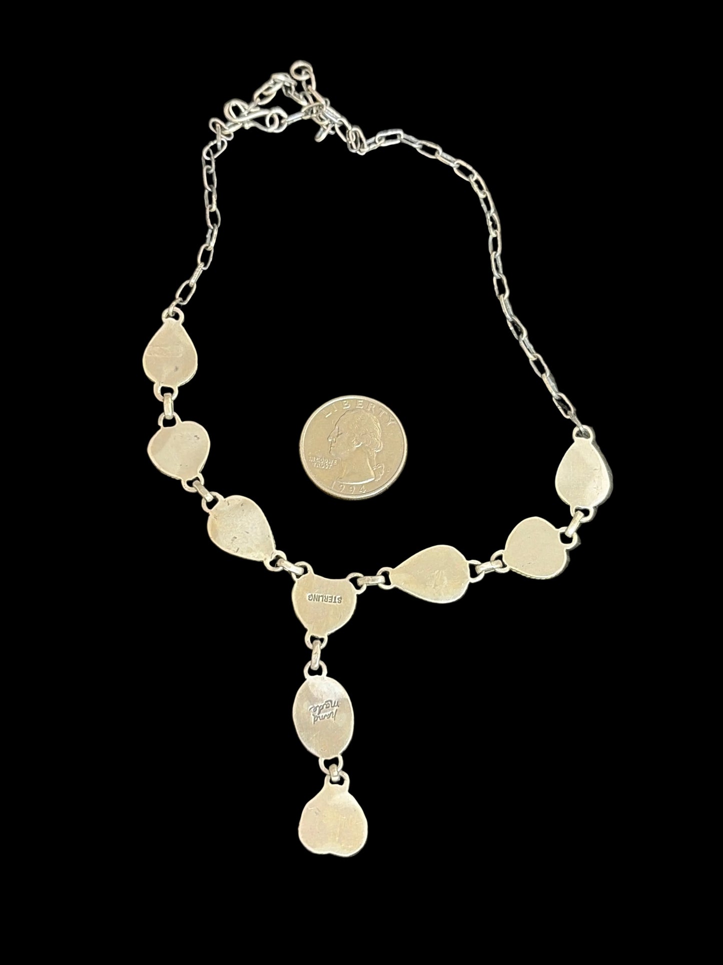 Handcrafted Kingman & Conch Lariat Necklace