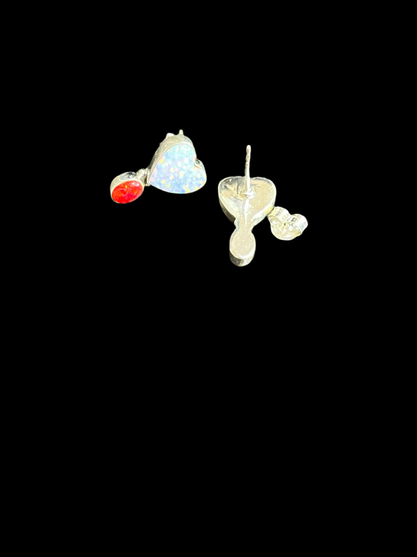 Aurora Opal Sterling Silver Earrings