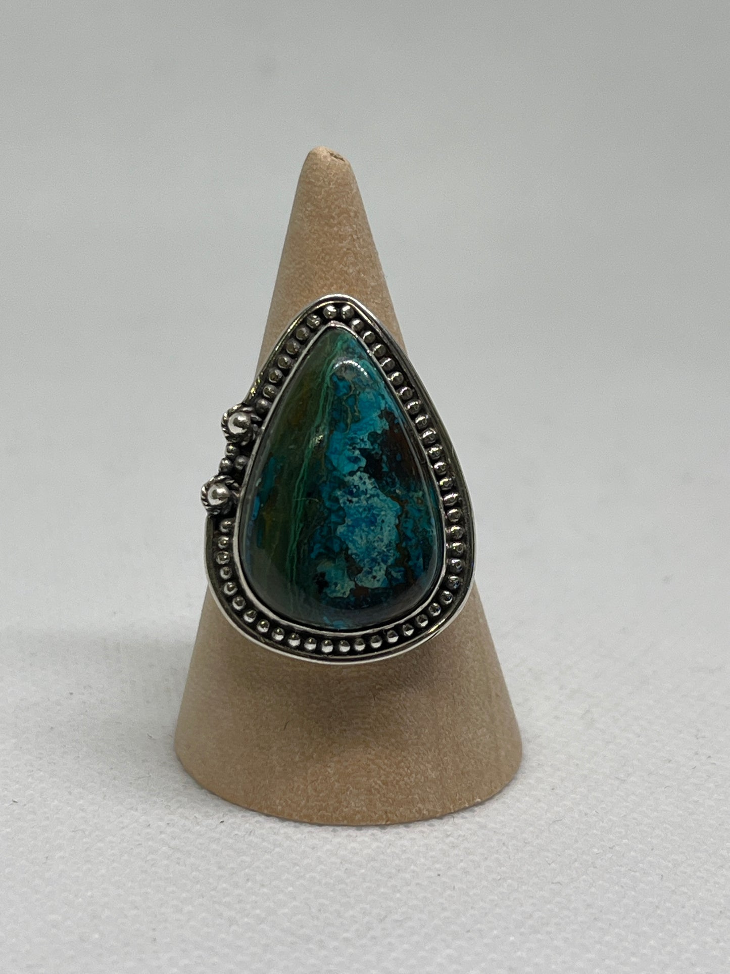 Azurite Malachite Sterling Silver Rings sizes 5-12