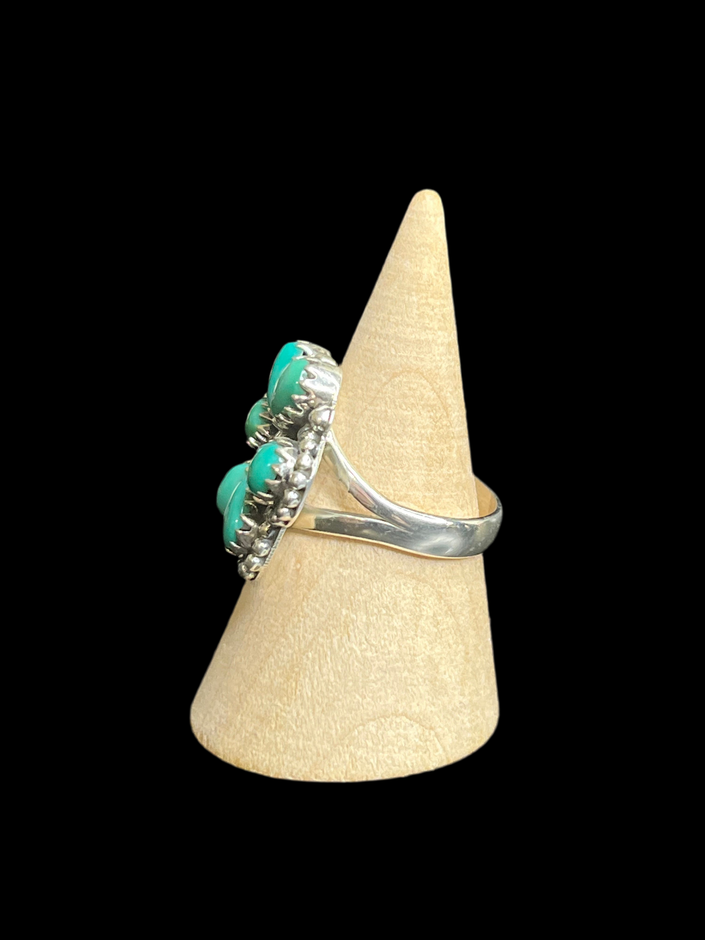 Kingman Turquoise Cluster Ring - size 9