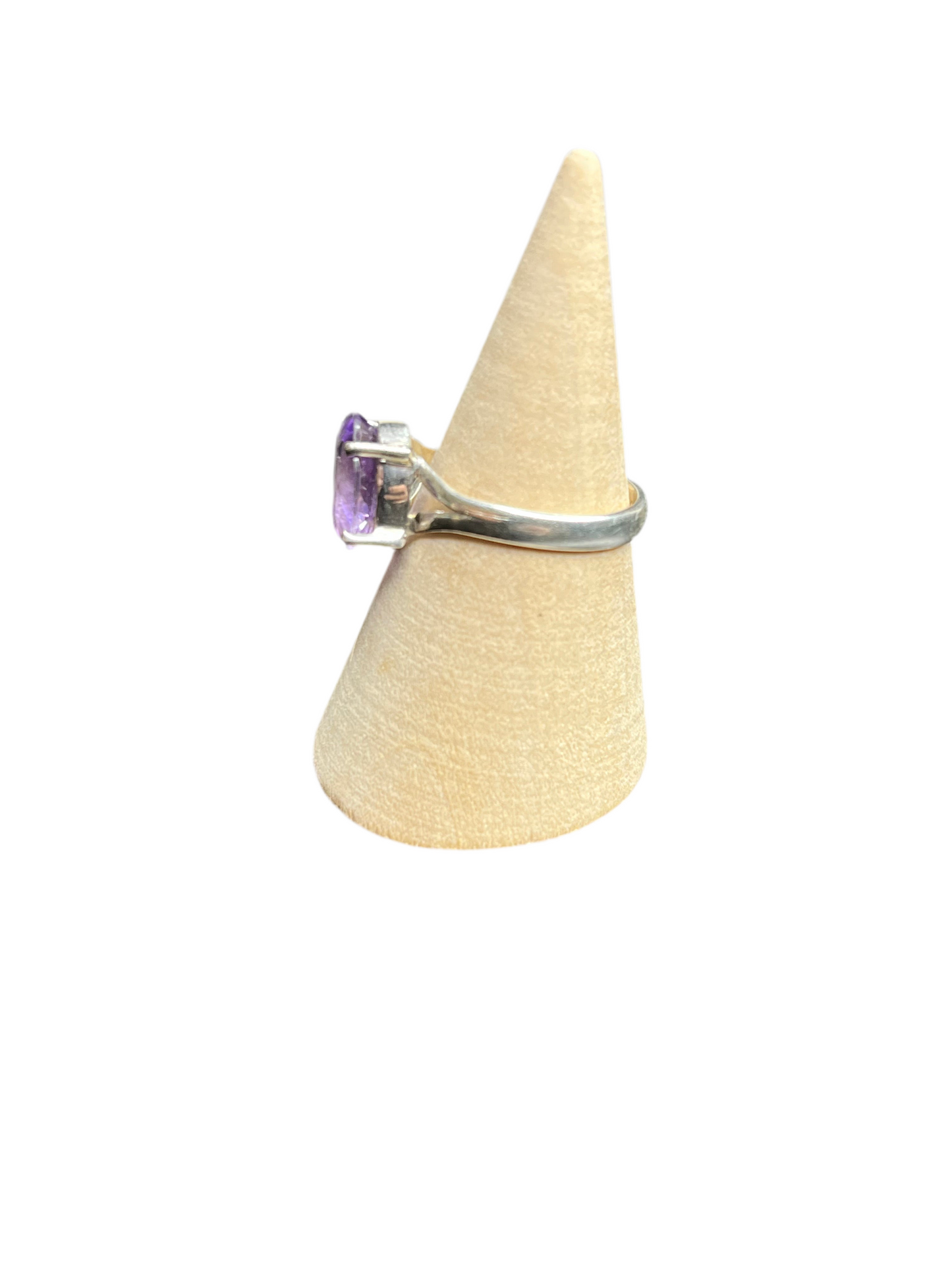 Genuine Amethyst Sterling Silver Rings