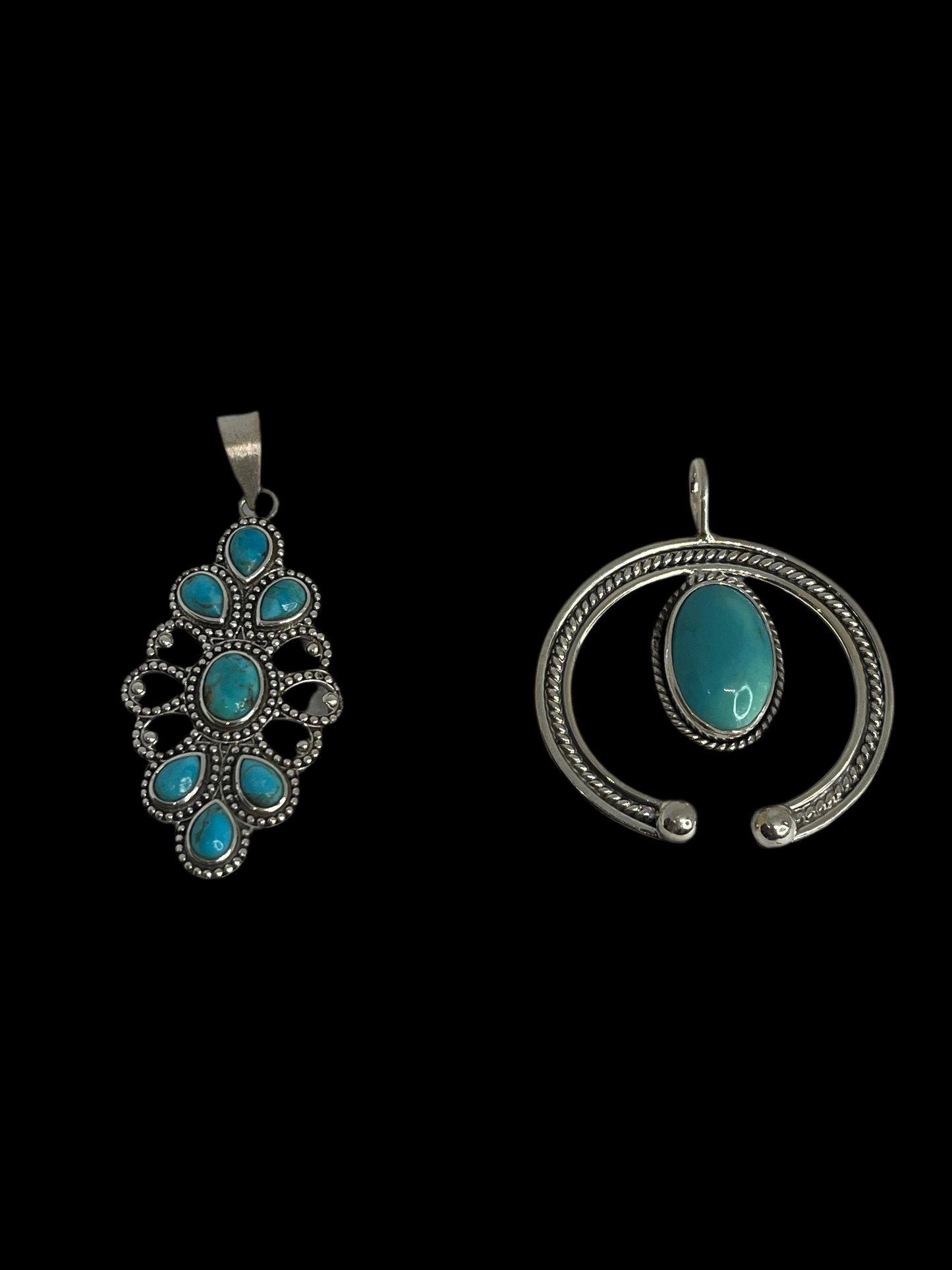 Mojave Turquoise Sterling Silver - Pendants