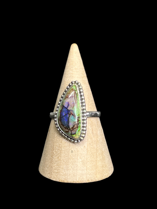 Monarch Opal Sterling Silver Ring - size 9