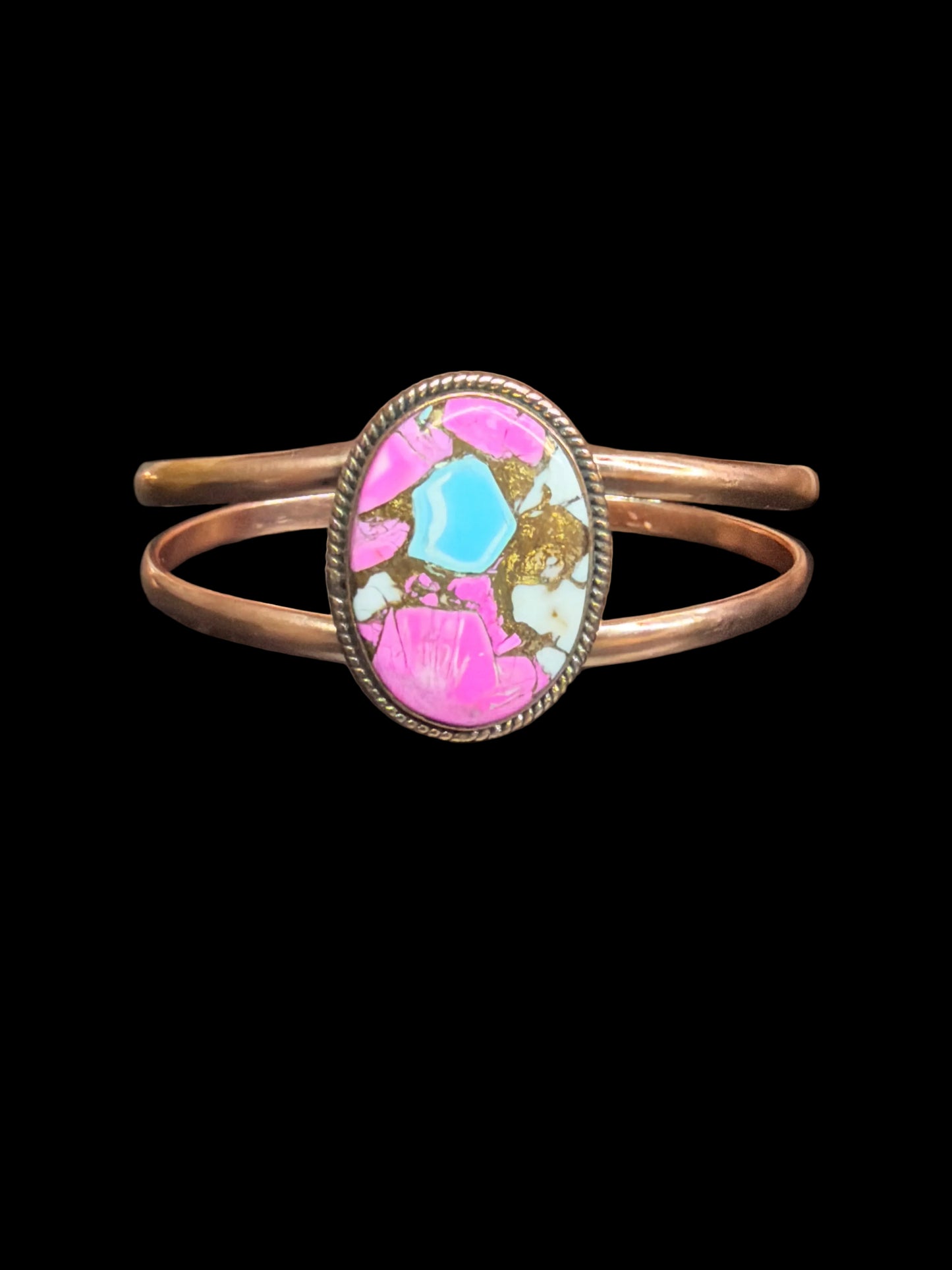 Copper & Cotton Candy Dahlia Cuff