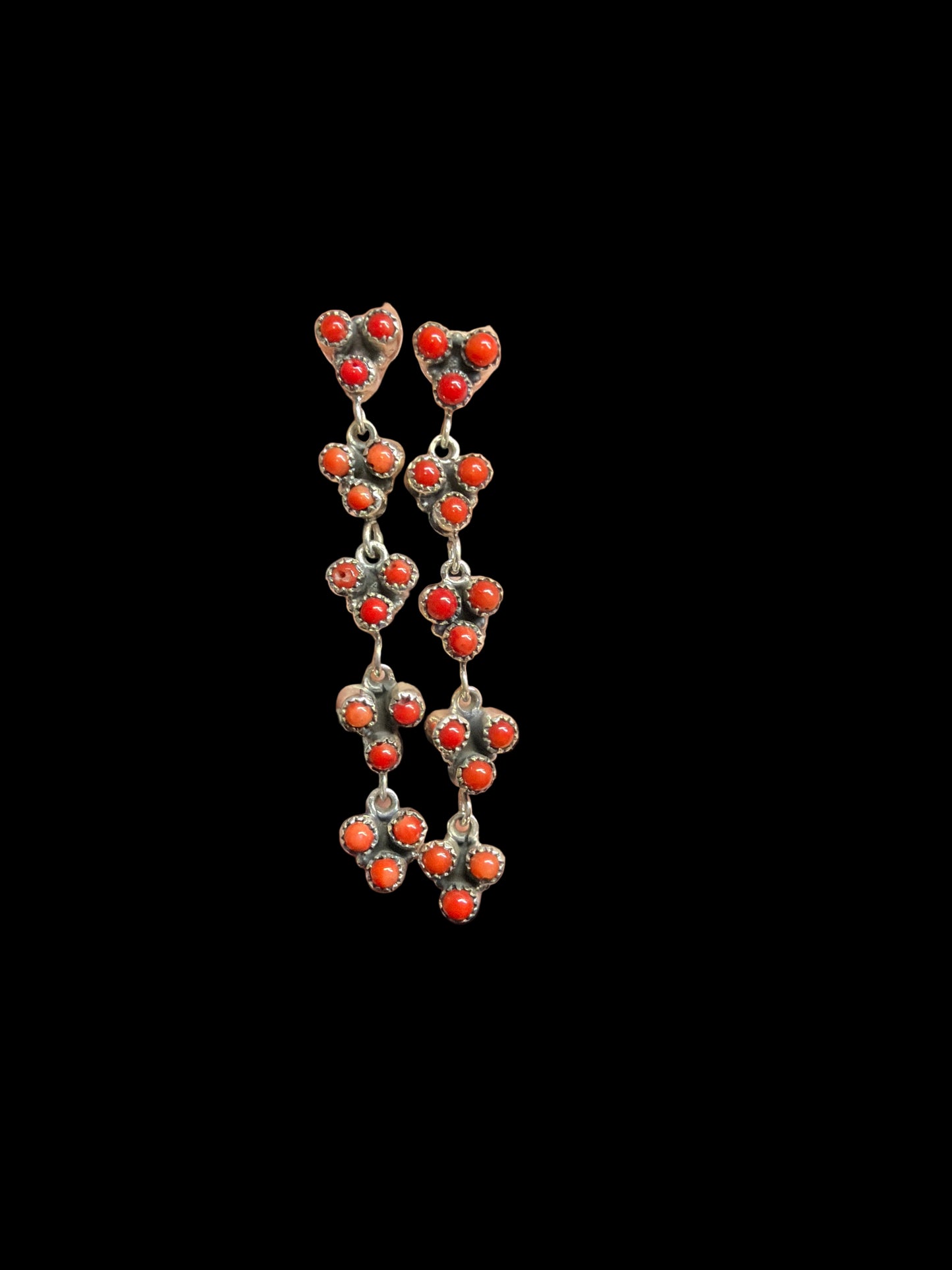 Italian Coral Drop Earrings