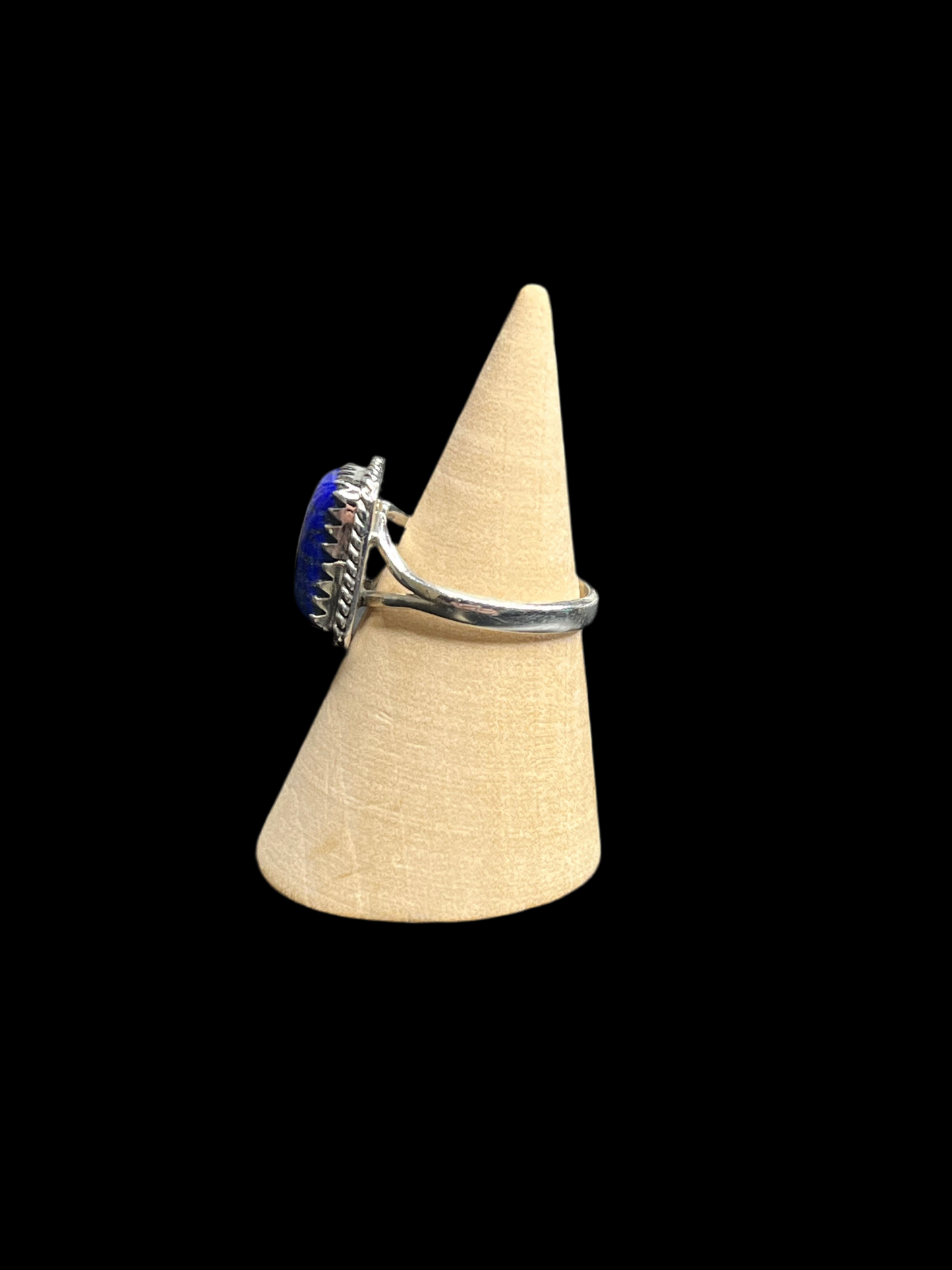 Lapis Lazuli Sterling Silver Ring - Size 7.5