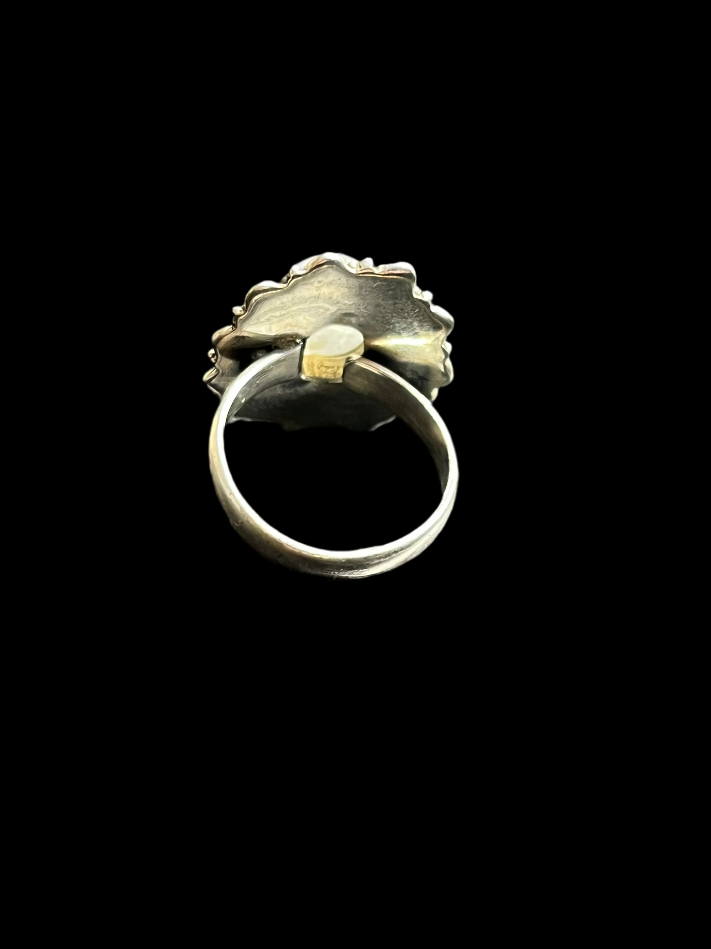 Rainbow Moonstone Sterling Silver Ring - Adjustable