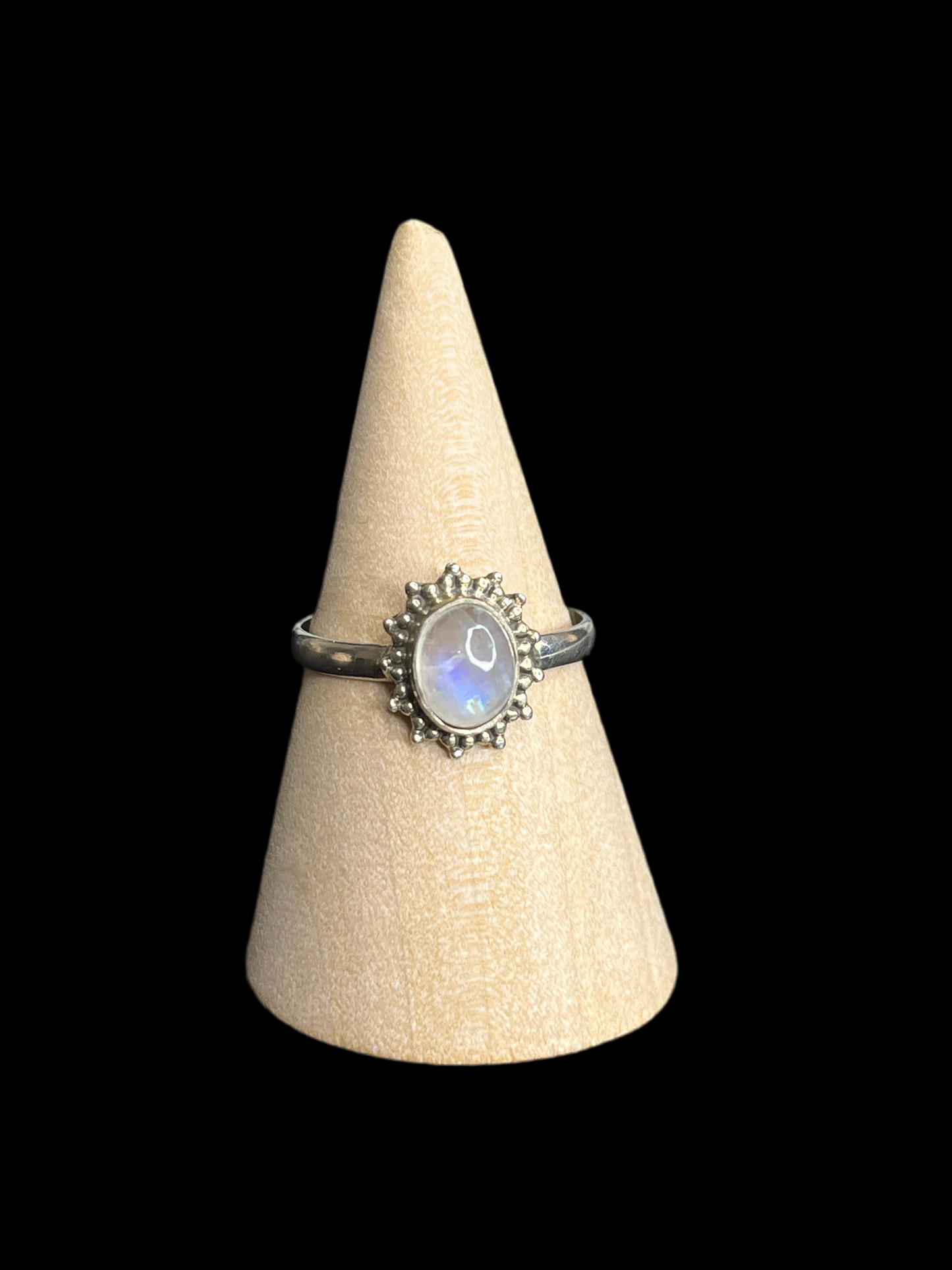 Rainbow Moonstone Sterling Silver Rings